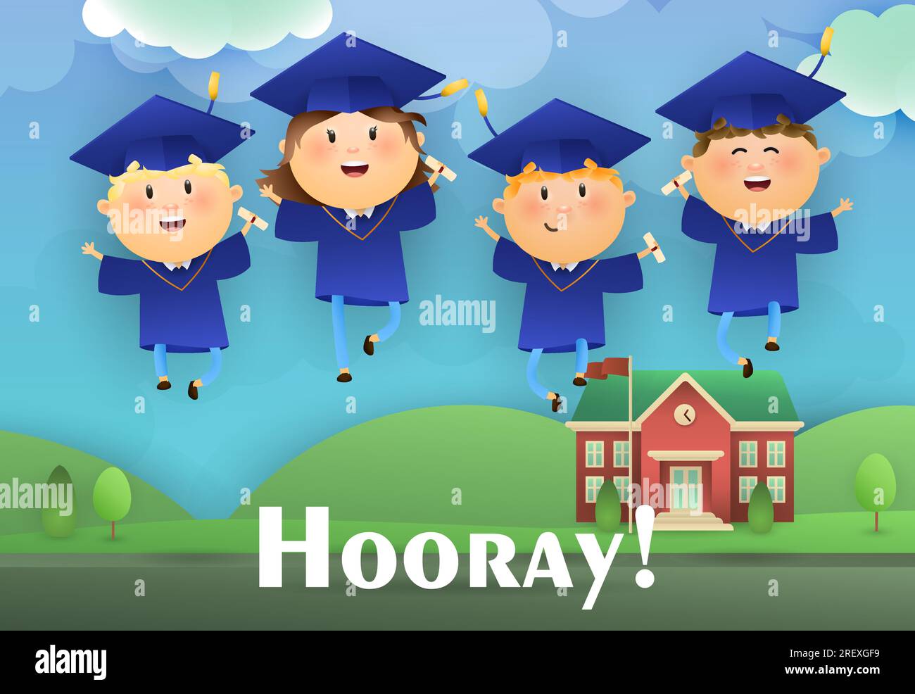 Hooray Graduation Poster Design Stock Vector Image Art Alamy