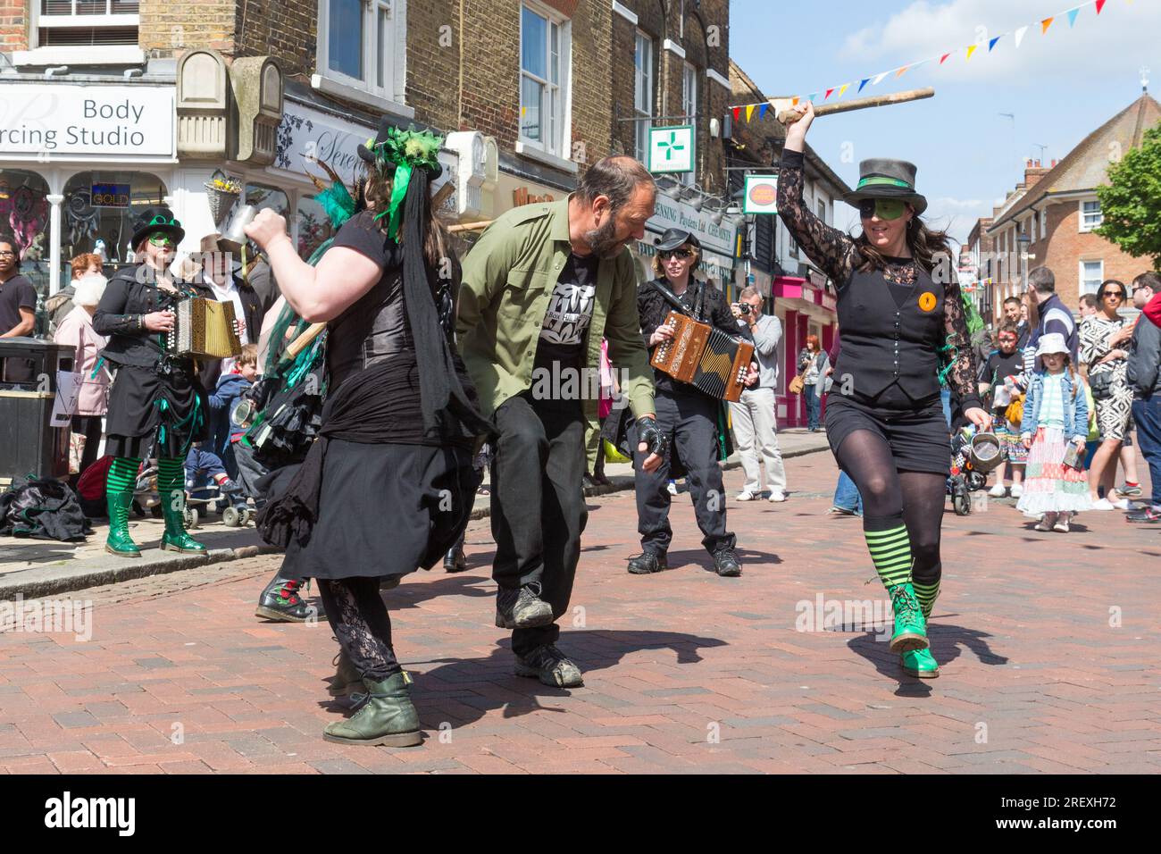 Box Hill Bedlam at the Rochester Sweeps festival Stock Photo