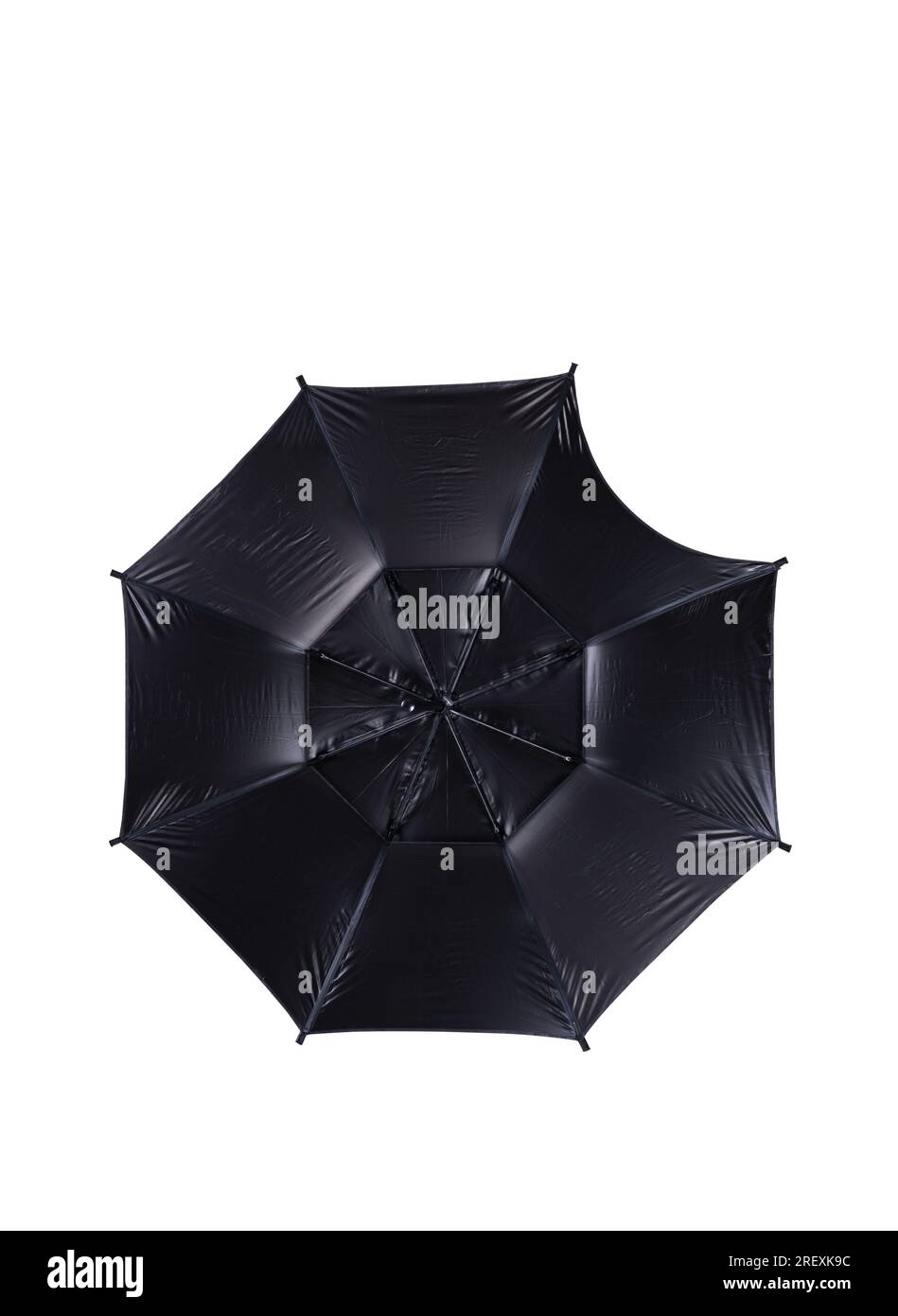 Big umbrella from wind and sun isolated on white background Stock Photo ...