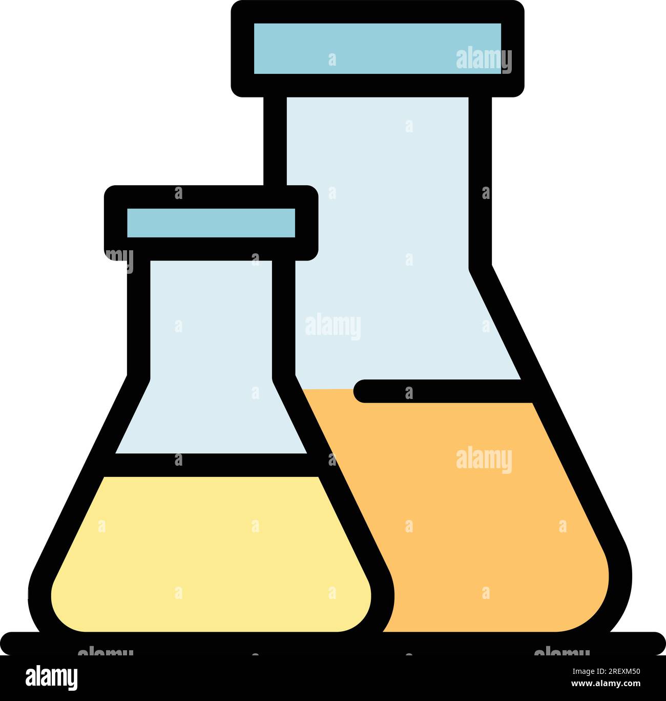 Lab flask icon outline vector. Medical research. Scientist test color