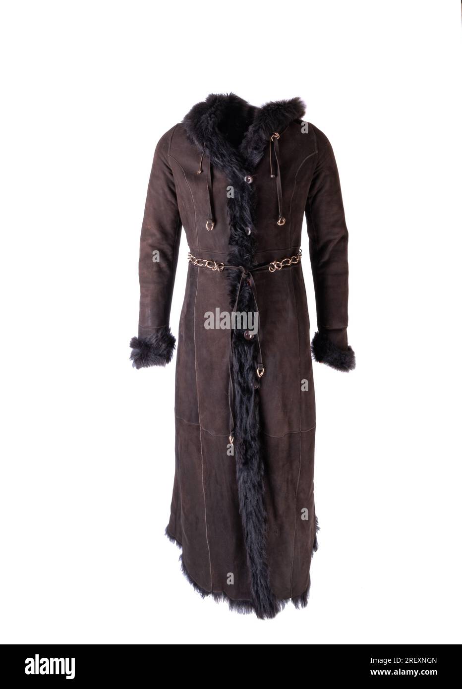 sheepskin coat isolated on white background Stock Photo - Alamy