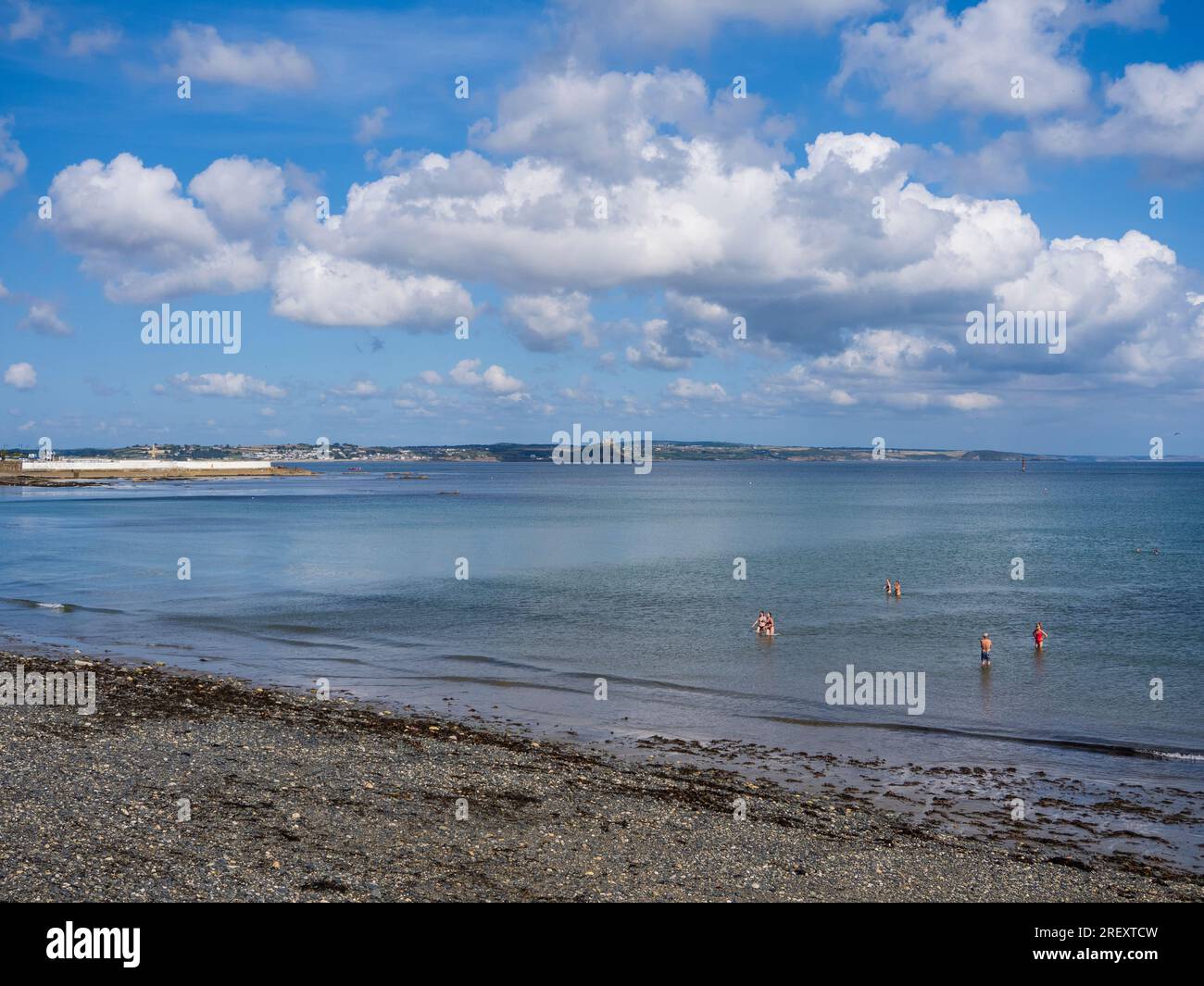 View of Penzance Beach, Penzance, Cornwall, England, UK, GB. Stock Photo