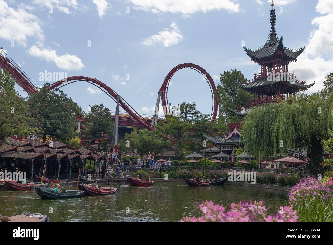 The Deamon Ride Copenhagen, Denmark. July 25th, 2023. A general view of the Tivoli ...