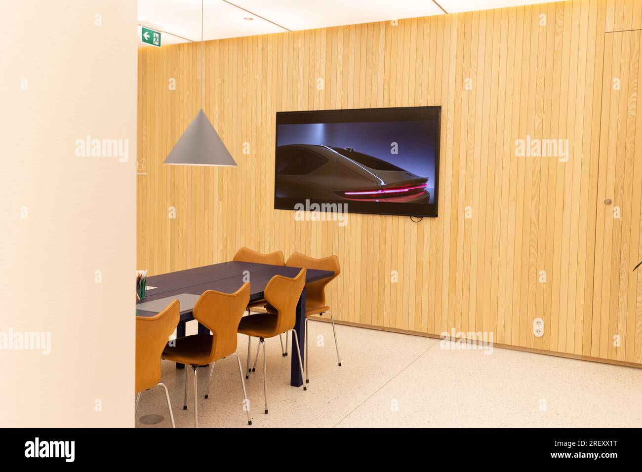 Oslo, Norway. July 27th, 2023. The NIO cafe and showroom in Oslo, Norway. Six EP9s have been sold to NIO investors for £2.5 million each. Credit: Katie Collins/Alamy Stock Photo