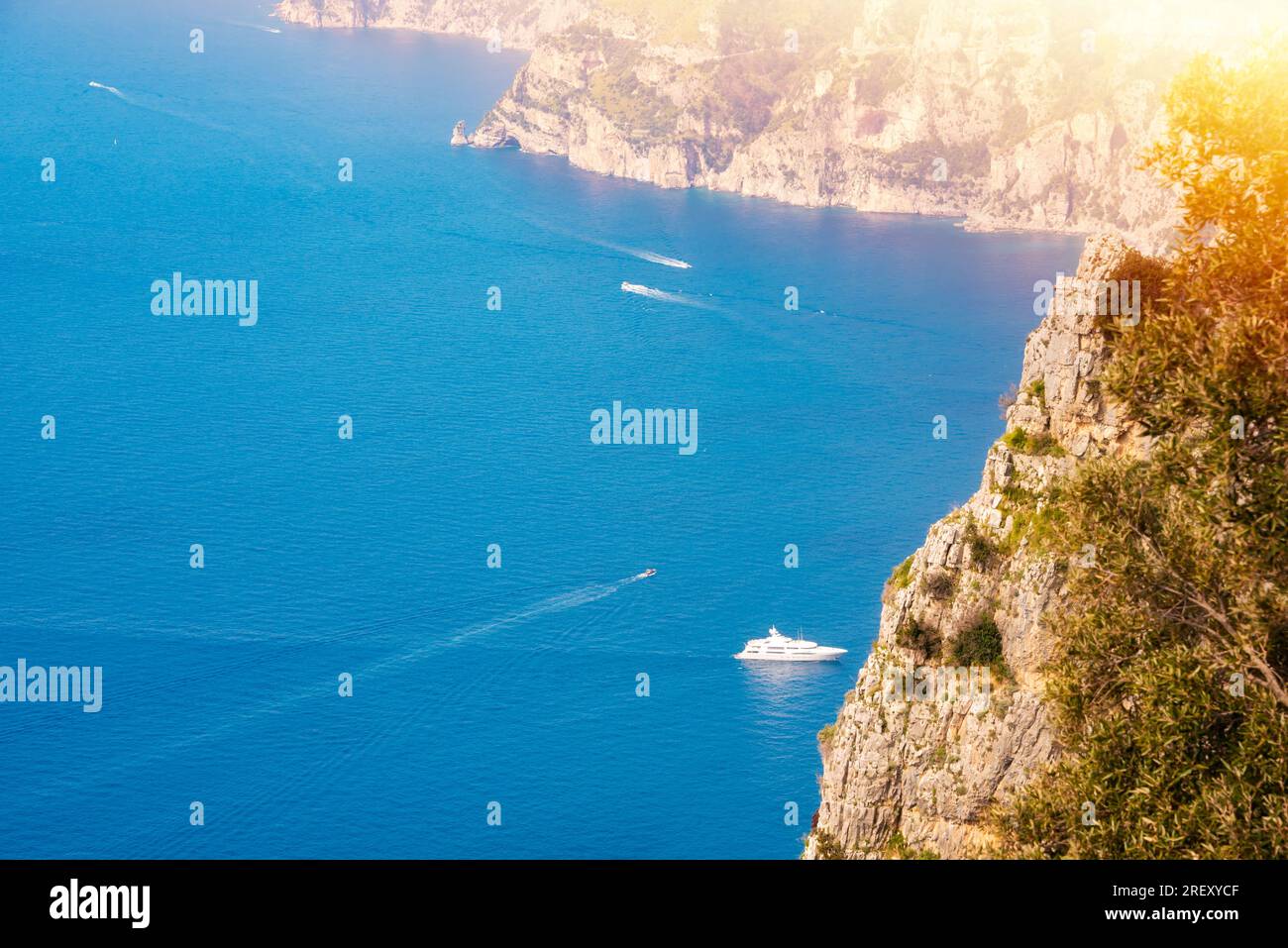 Scenic coastal landscape of Amalfi coast in Italy Stock Photo - Alamy