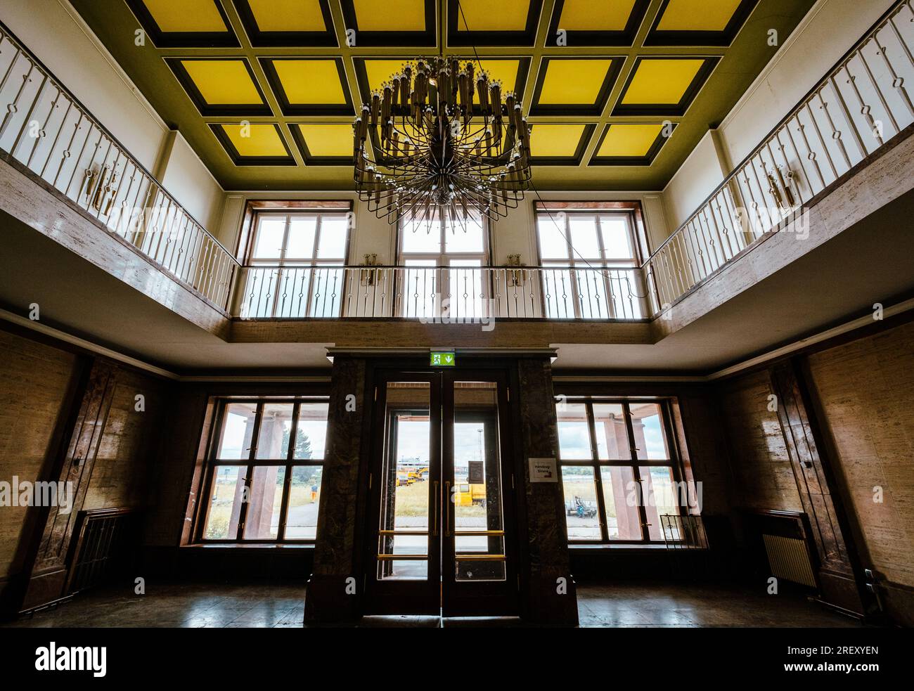 Lobby of the Generalshotel Stalinist VIP arrivals lounge at Berlin airport Stock Photo