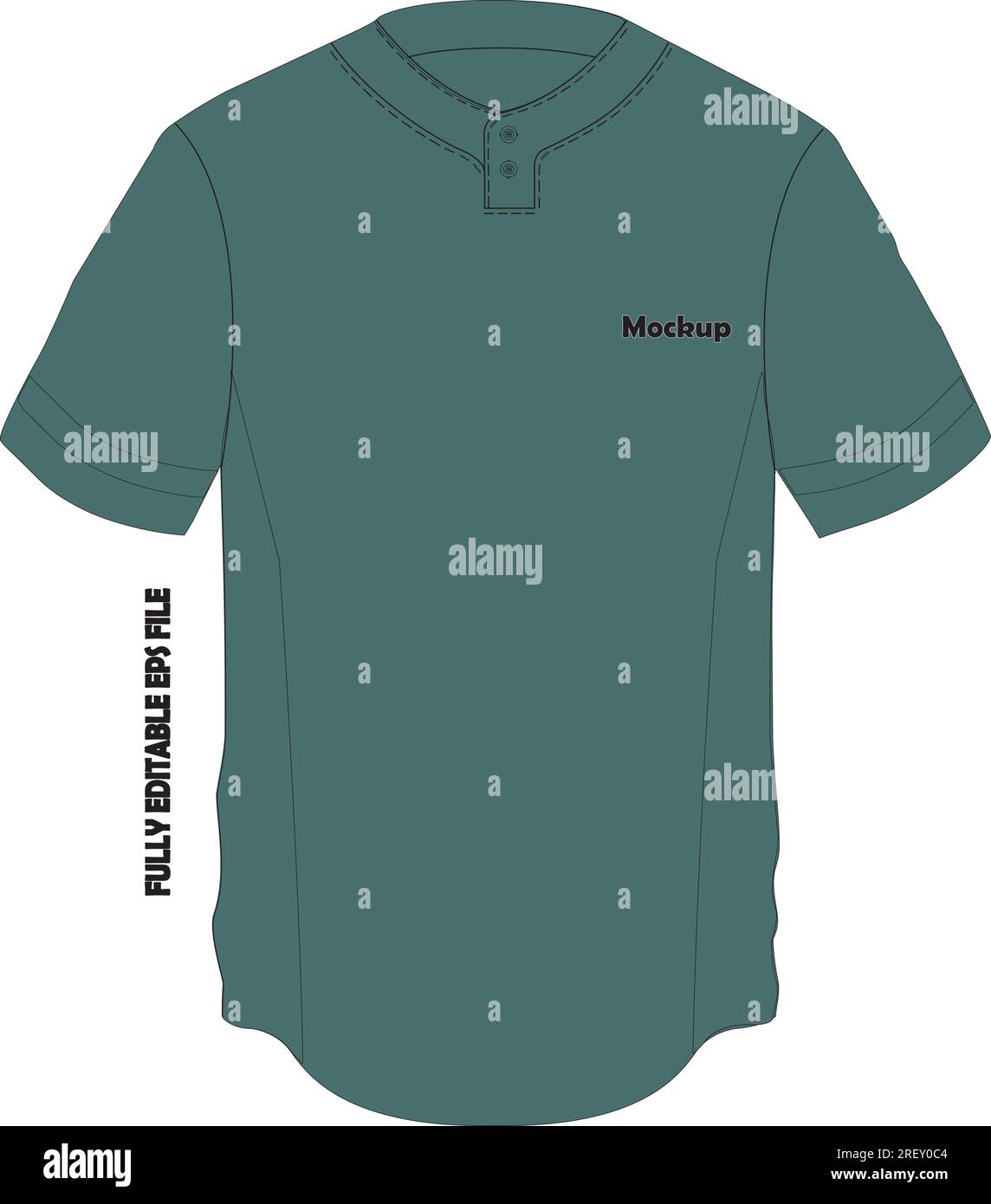 Jersey shortsleeve shirt (baseball uniform shirt) template vector  illustration Stock Vector Image & Art - Alamy