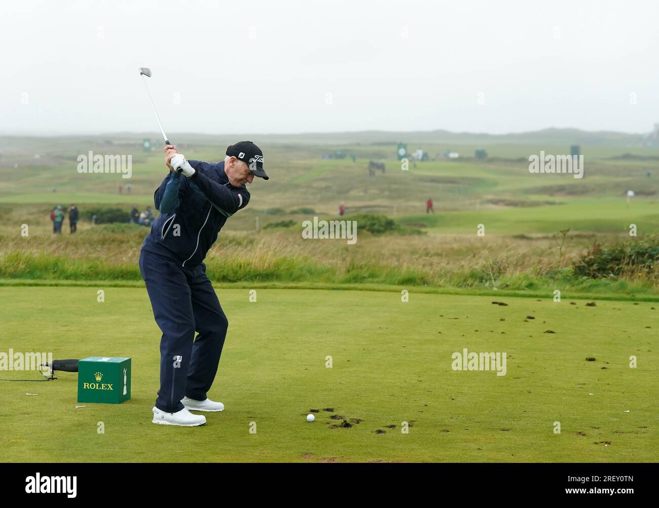 Phillip Price tees off on the fifteenth during day four of The 2023