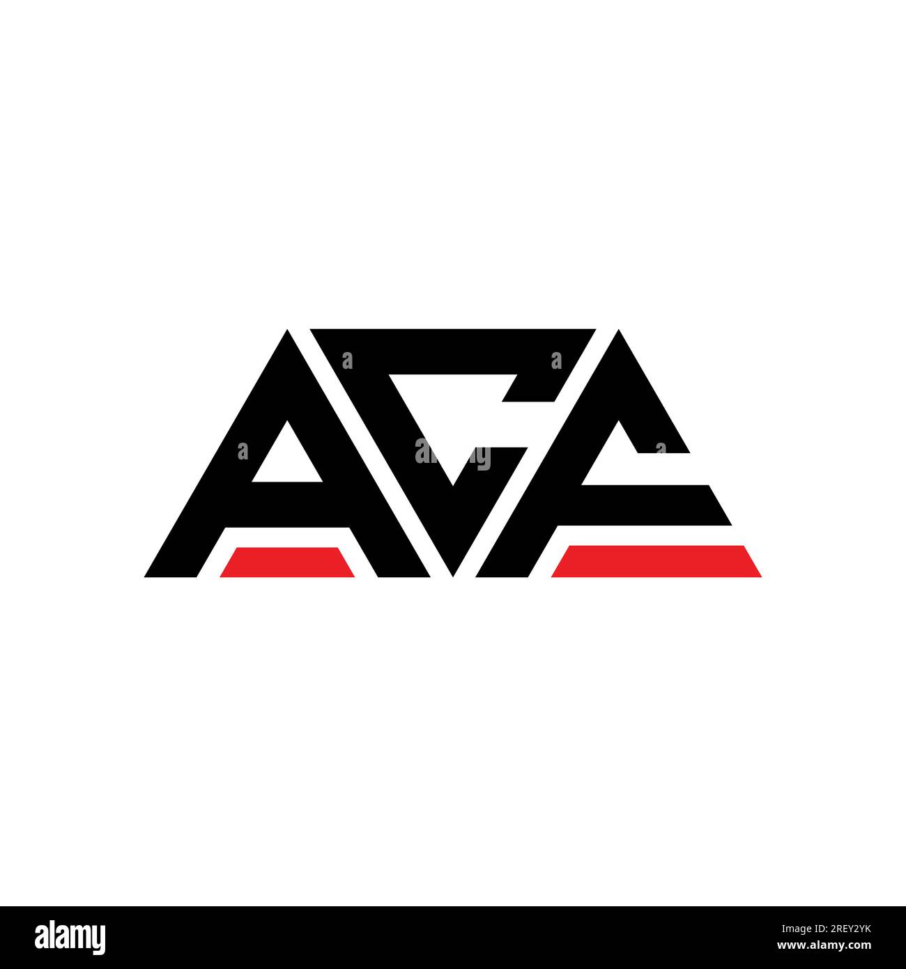 ACF triangle letter logo design with triangle shape. ACF triangle logo