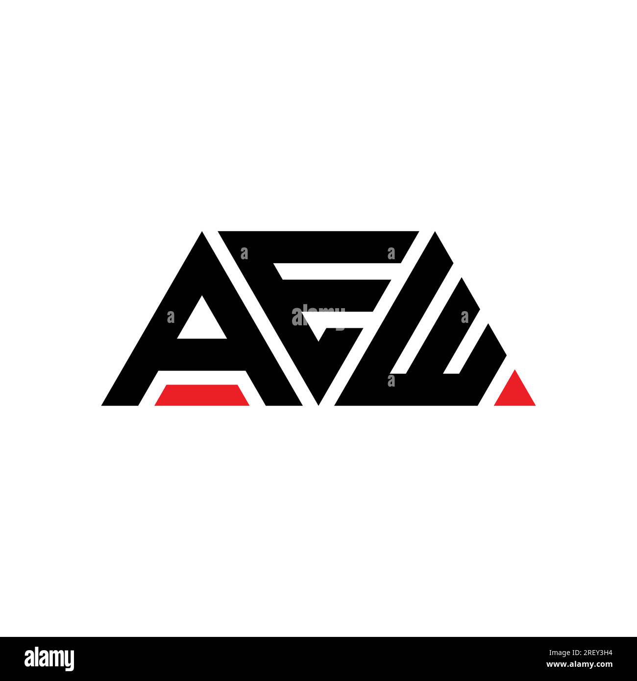 AEW triangle letter logo design with triangle shape. AEW triangle logo
