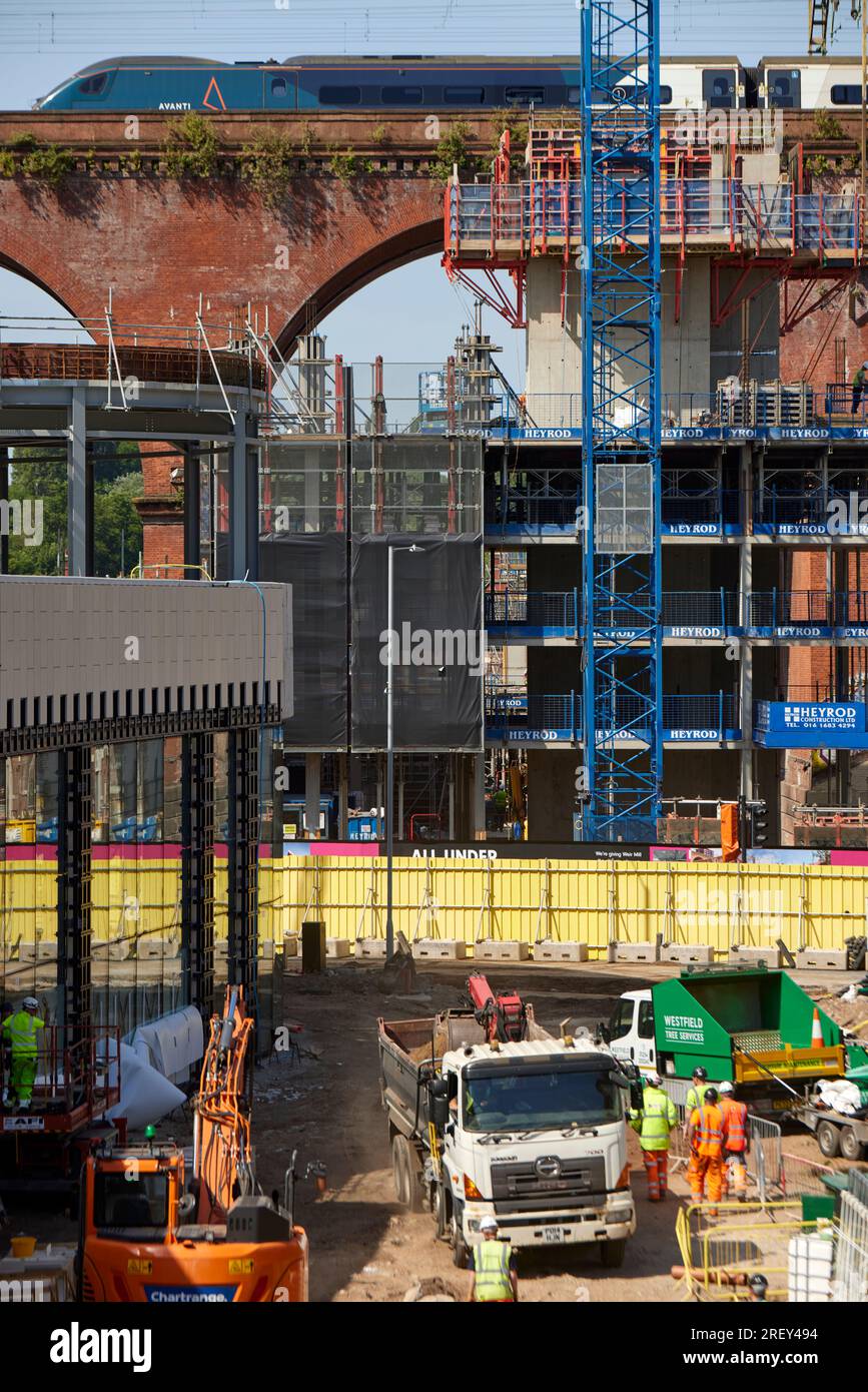 Stockport landmark viaduct groundworks for new developments under
