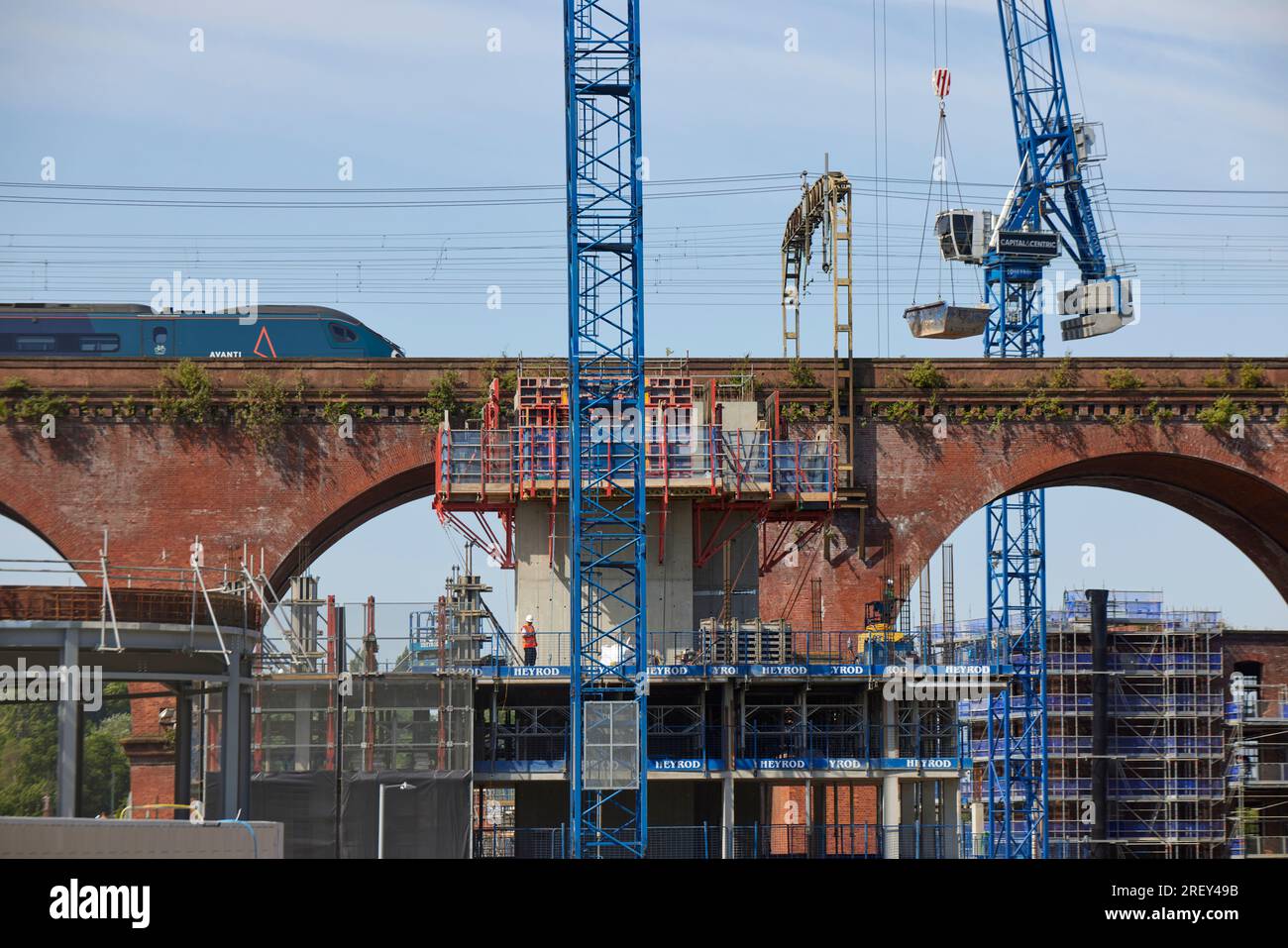Stockport landmark viaduct groundworks for new developments under