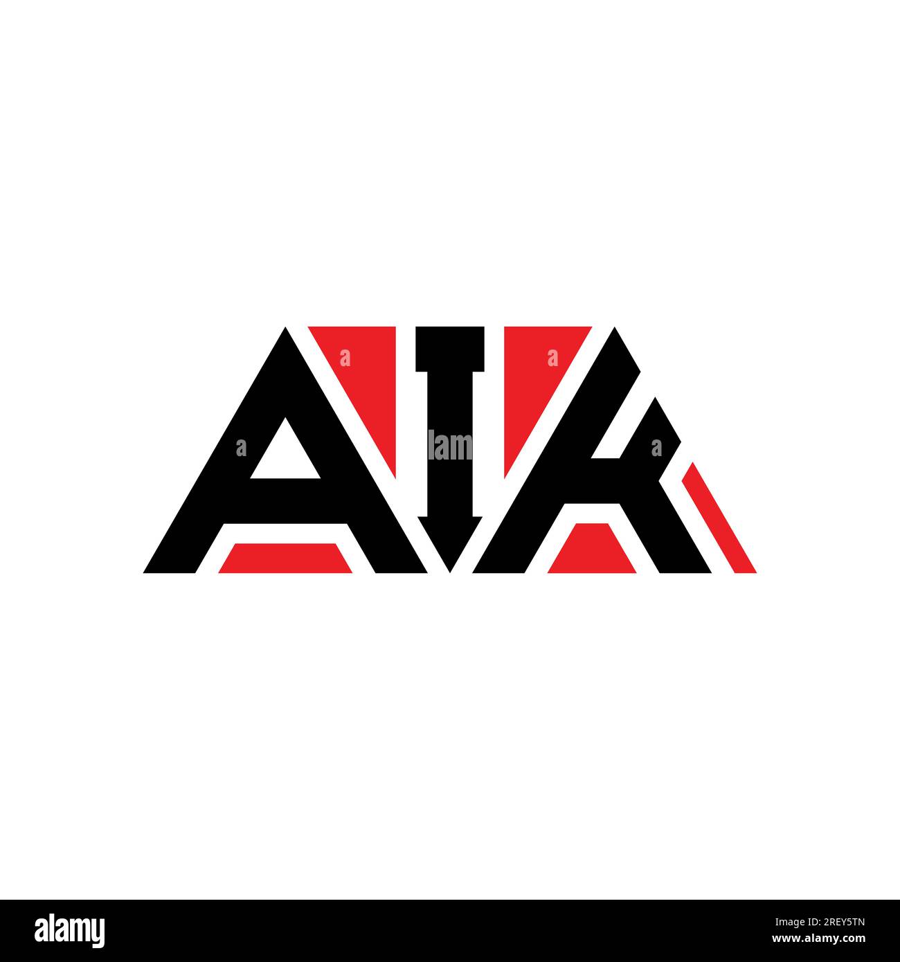 AIK triangle letter logo design with triangle shape. AIK triangle logo ...
