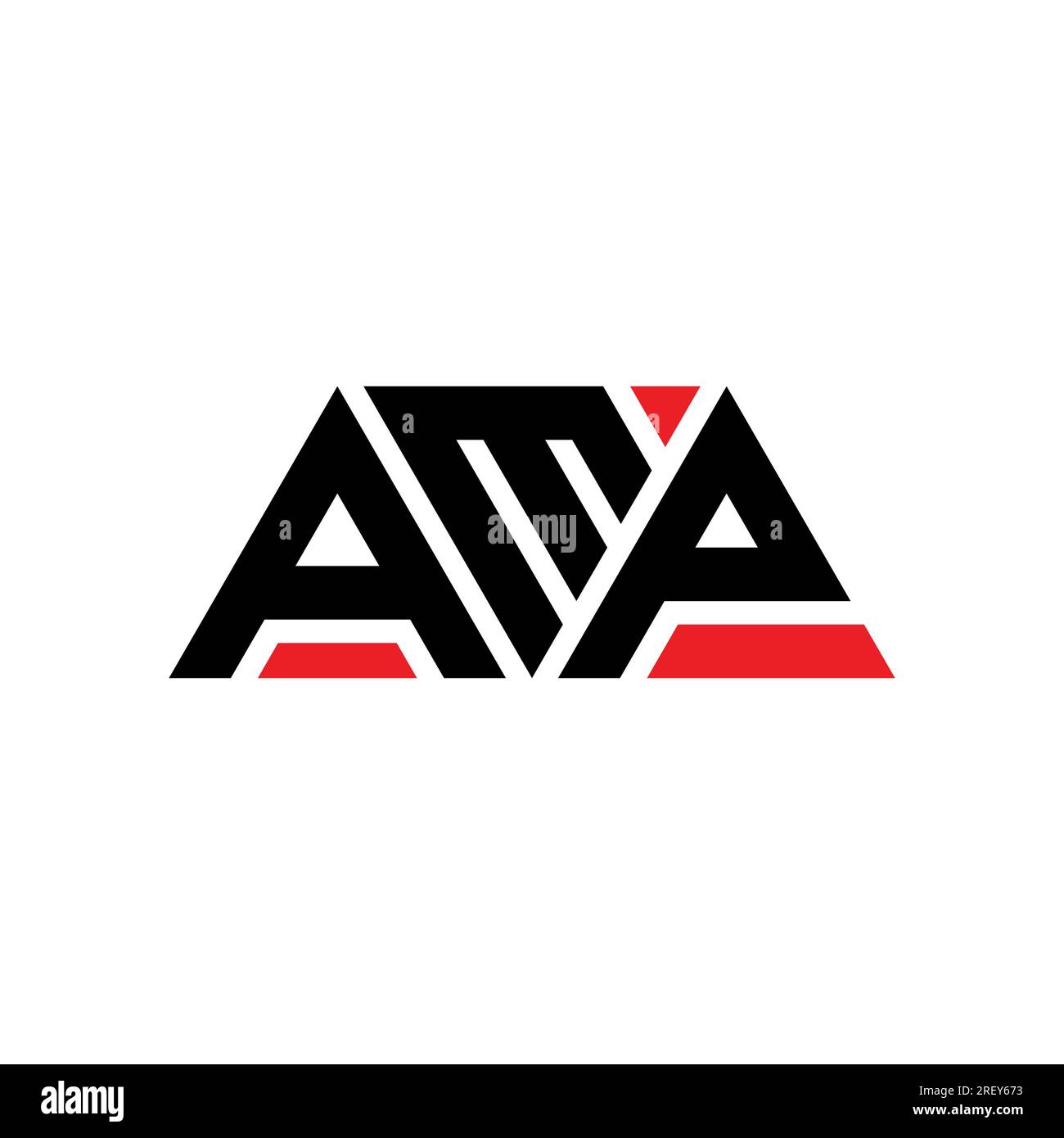 AMP triangle letter logo design with triangle shape. AMP triangle logo
