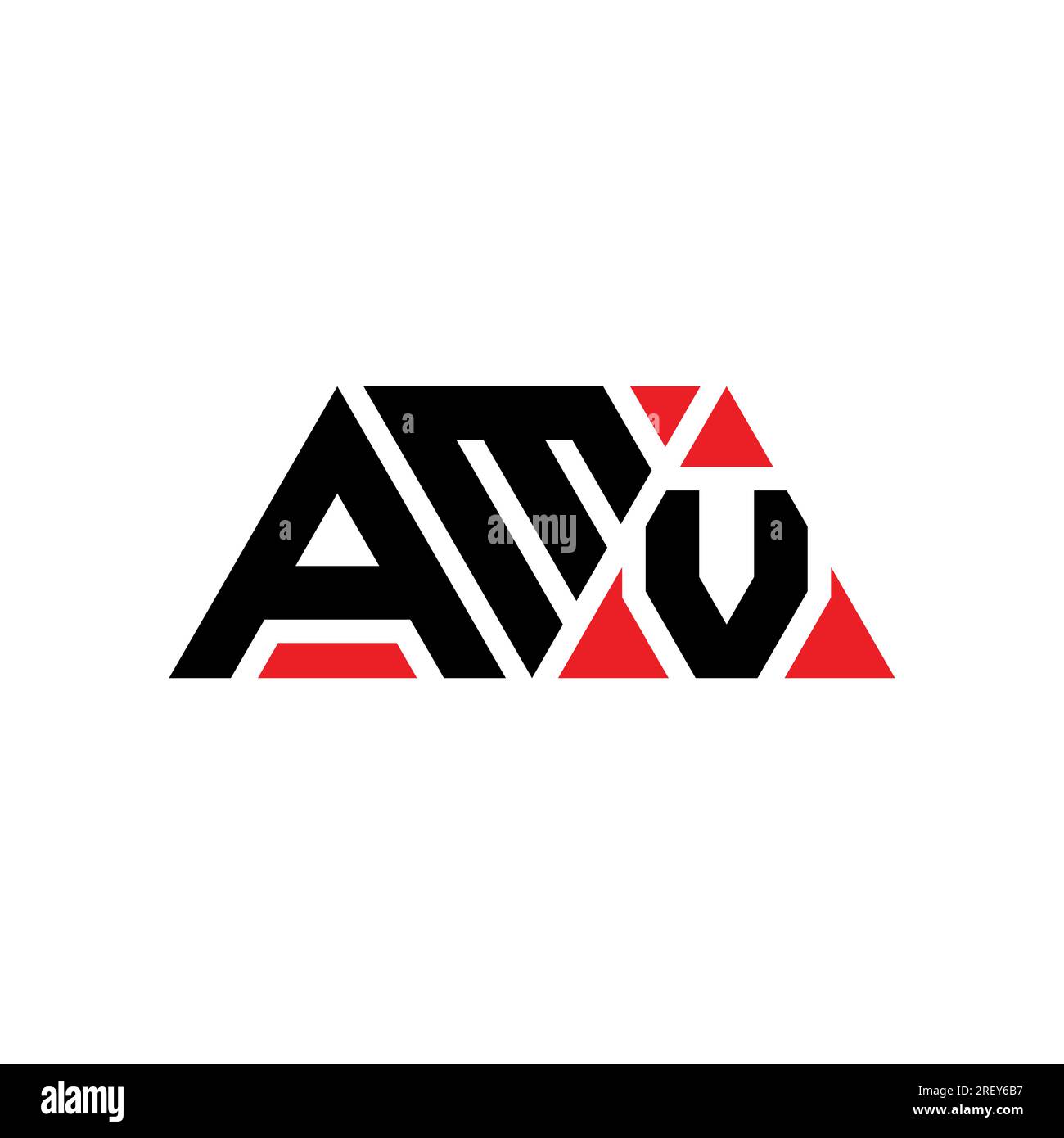 AMV triangle letter logo design with triangle shape. AMV triangle logo