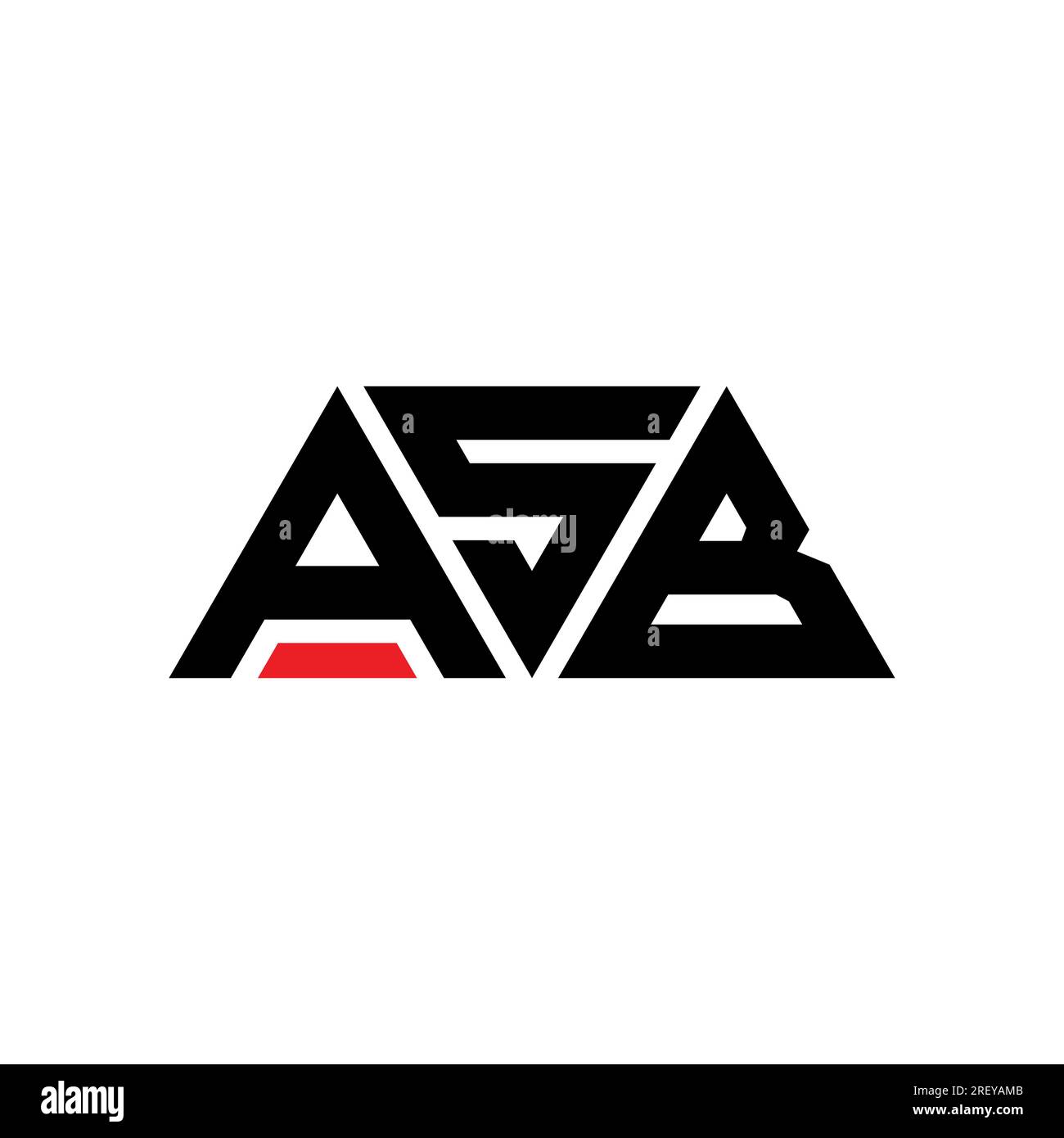 ASB triangle letter logo design with triangle shape. ASB triangle logo ...