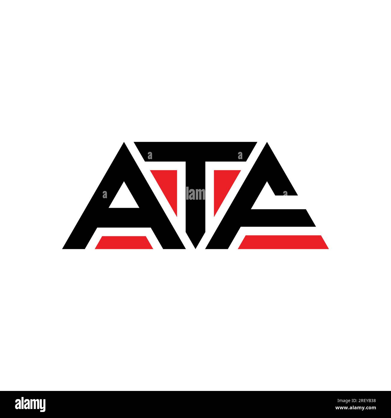 ATF triangle letter logo design with triangle shape. ATF triangle logo