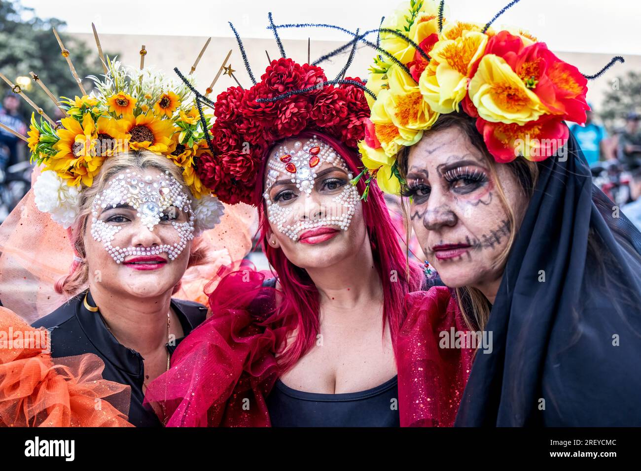 Medellin, Colombia. 29th July, 2023. Participants in the annual flower