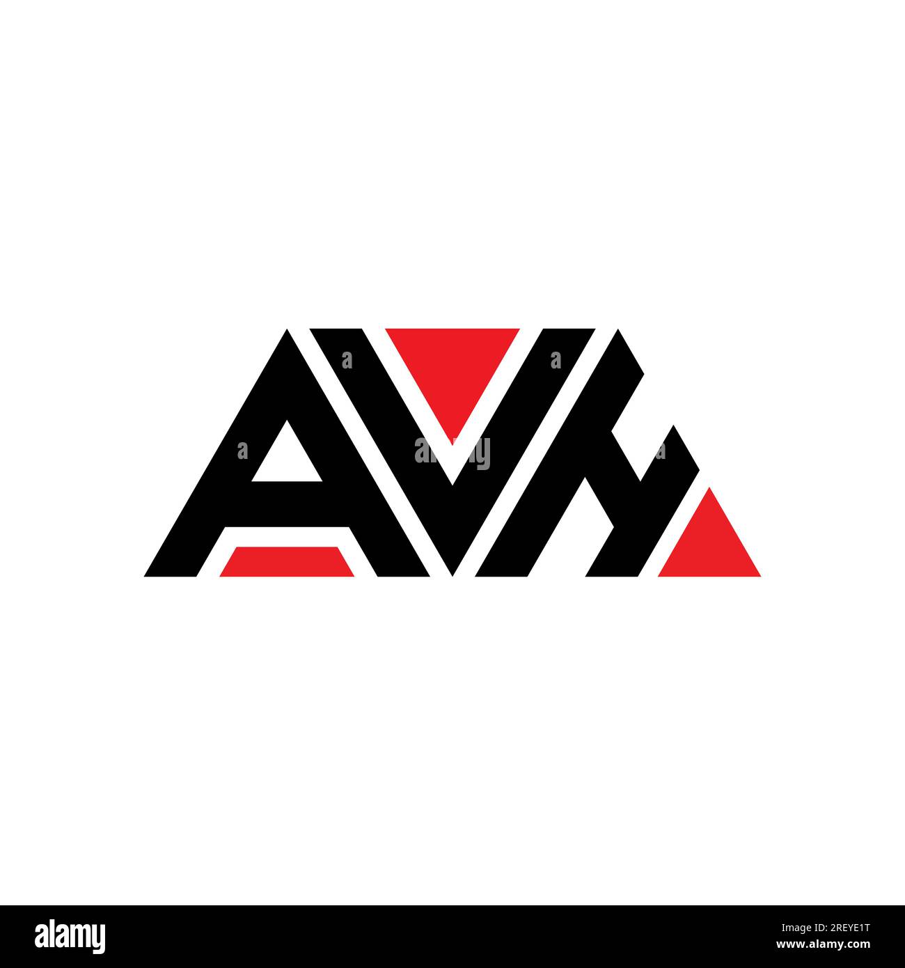 AVH triangle letter logo design with triangle shape. AVH triangle logo ...