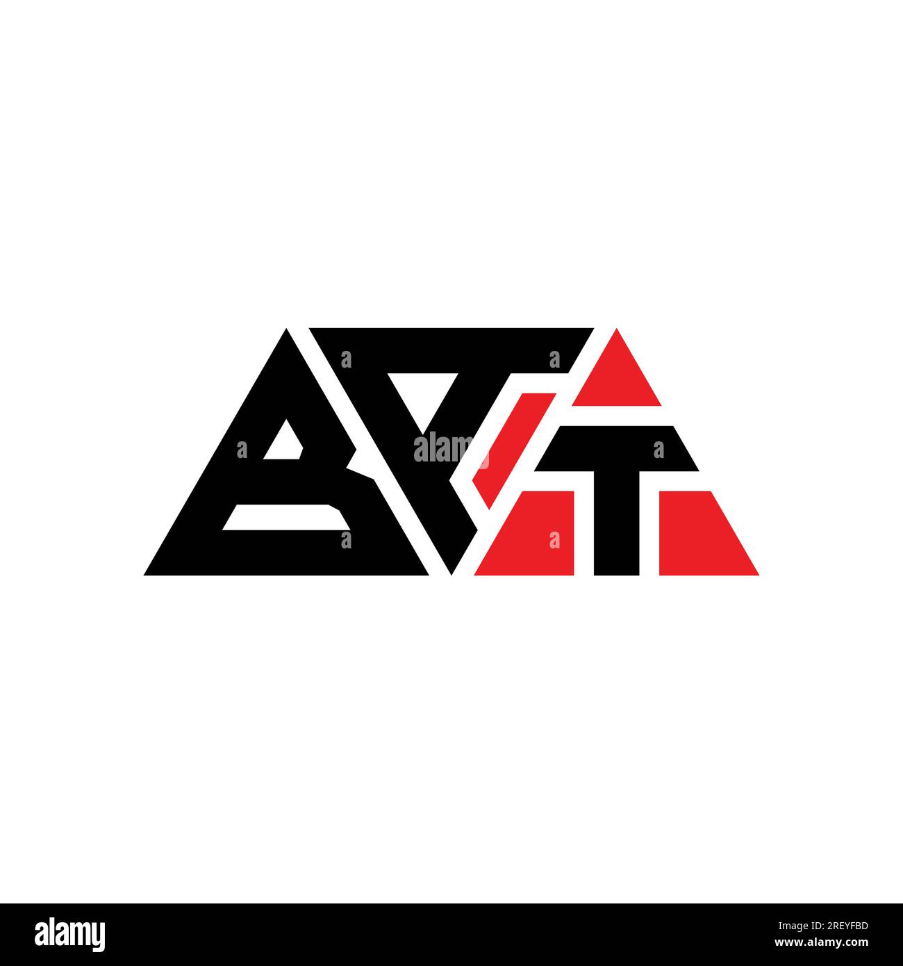 BAT triangle letter logo design with triangle shape. BAT triangle logo ...