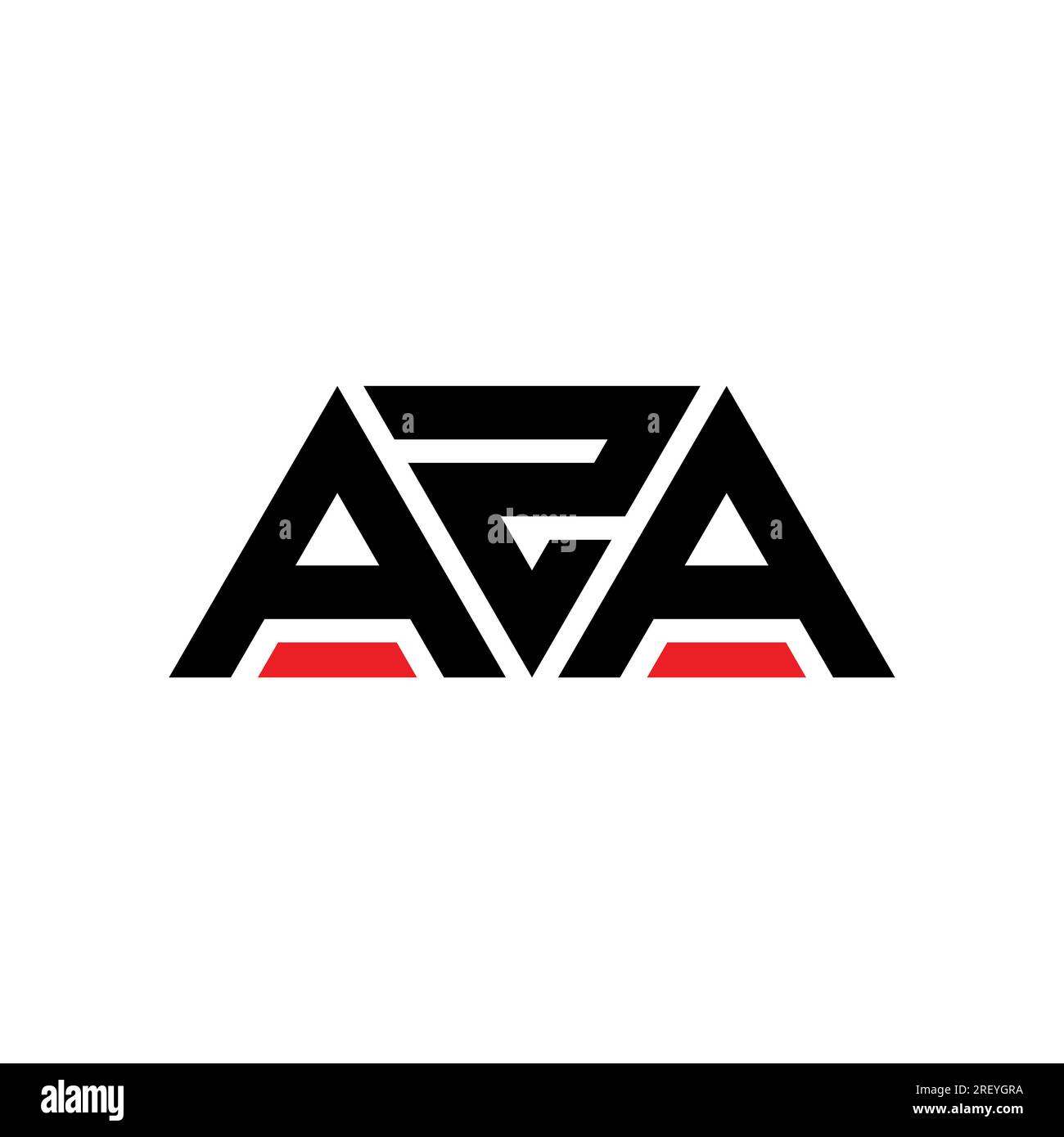 AZA triangle letter logo design with triangle shape. AZA triangle logo design monogram. AZA