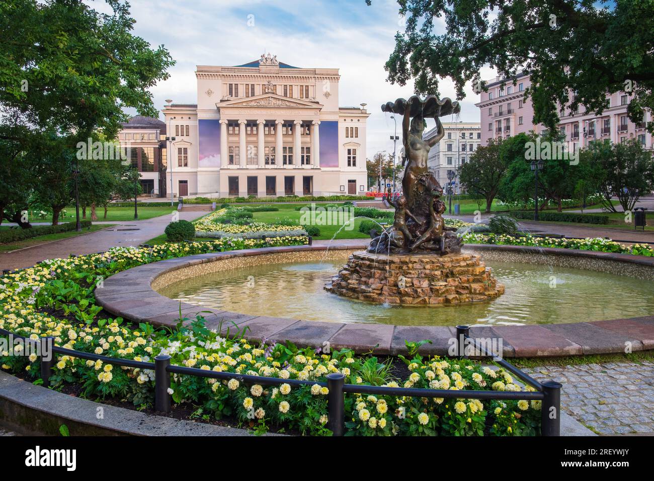 Latvian national opera, Riga, Latvia. Stock Photo
