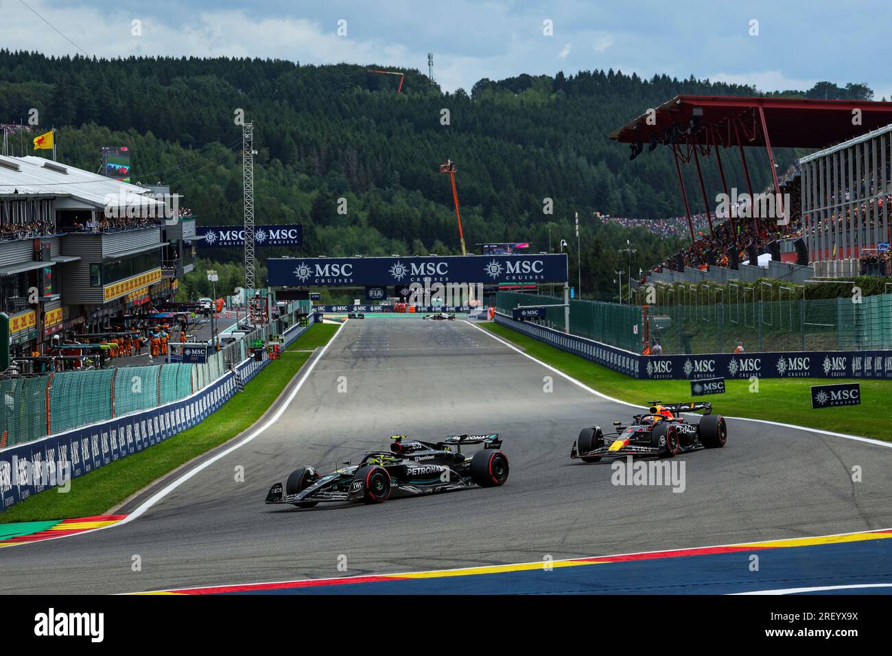 Spa-Francorchamps, Belgium. 27th July, 2023. #44 Lewis Hamilton (GBR,  Mercedes-AMG Petronas F1 Team), F1 Grand Prix of Belgium at Circuit de  Spa-Francorchamps on July 27, 2023 in Spa-Francorchamps, Belgium. (Photo by  HIGH