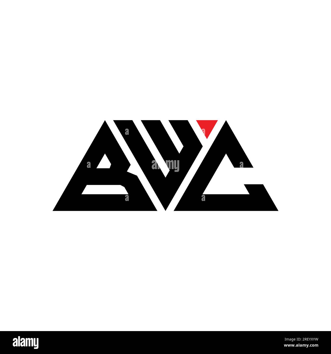 BWC triangle letter logo design with triangle shape. BWC triangle logo ...
