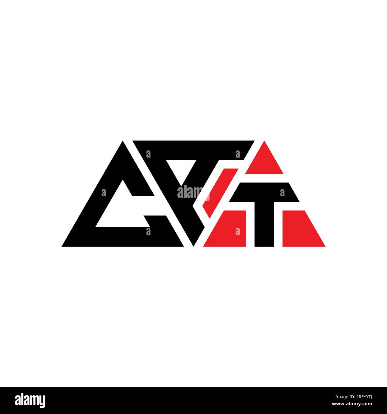 CAT triangle letter logo design with triangle shape. CAT triangle logo design monogram. CAT triangle vector logo template with red color. CAT triangul Stock Vector