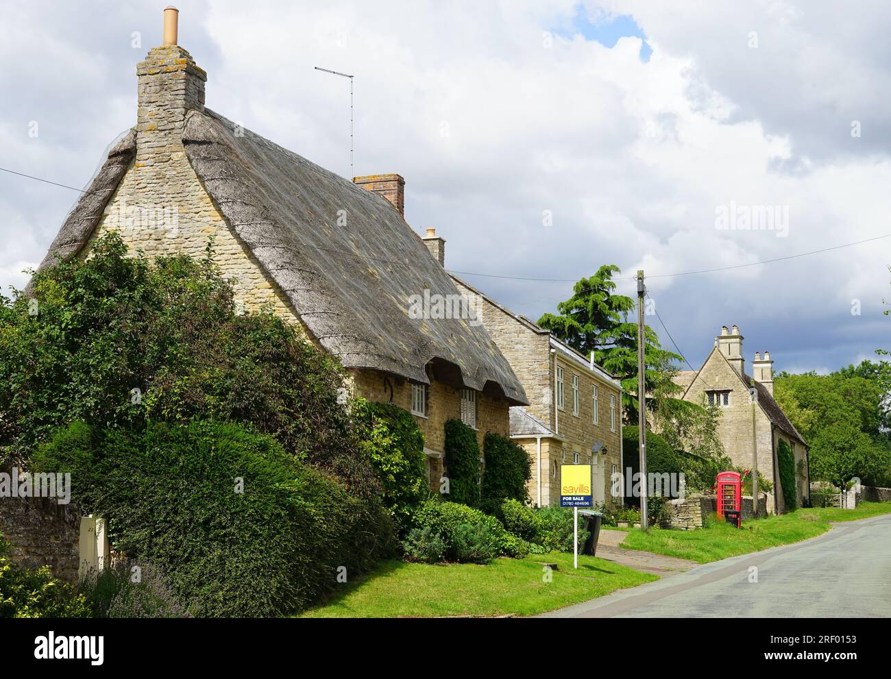 Period homes in Main Street, Wadenhoe Stock Photo Alamy