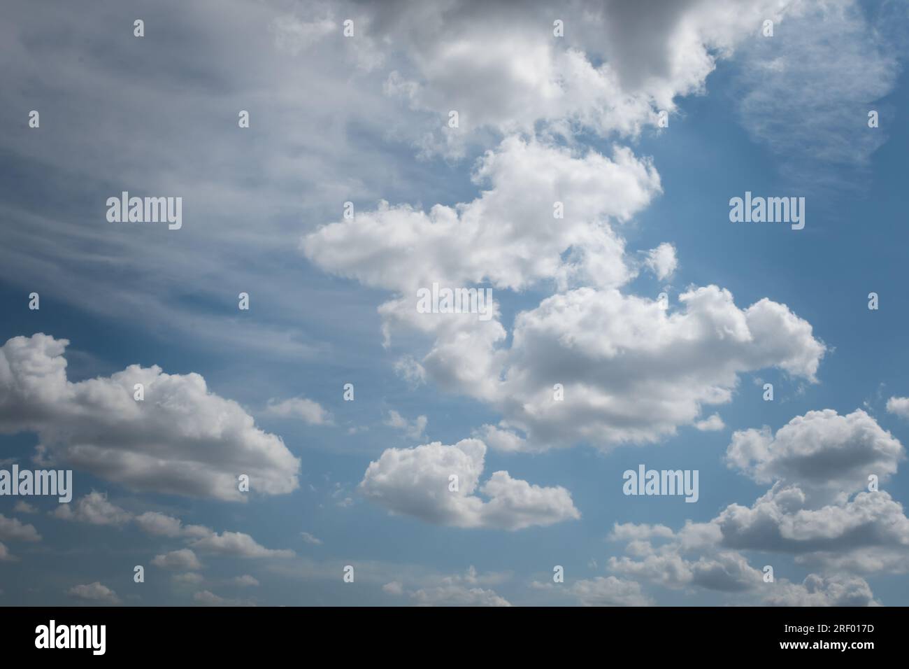 Clouds in the sky during a sudden change in weather Stock Photo