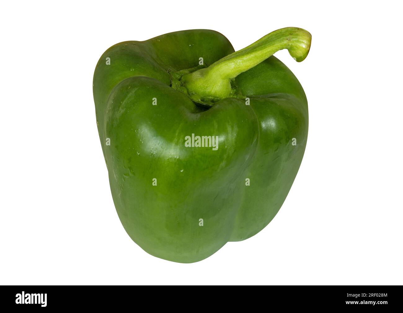 close up of green pepper isolated on white background Stock Photo