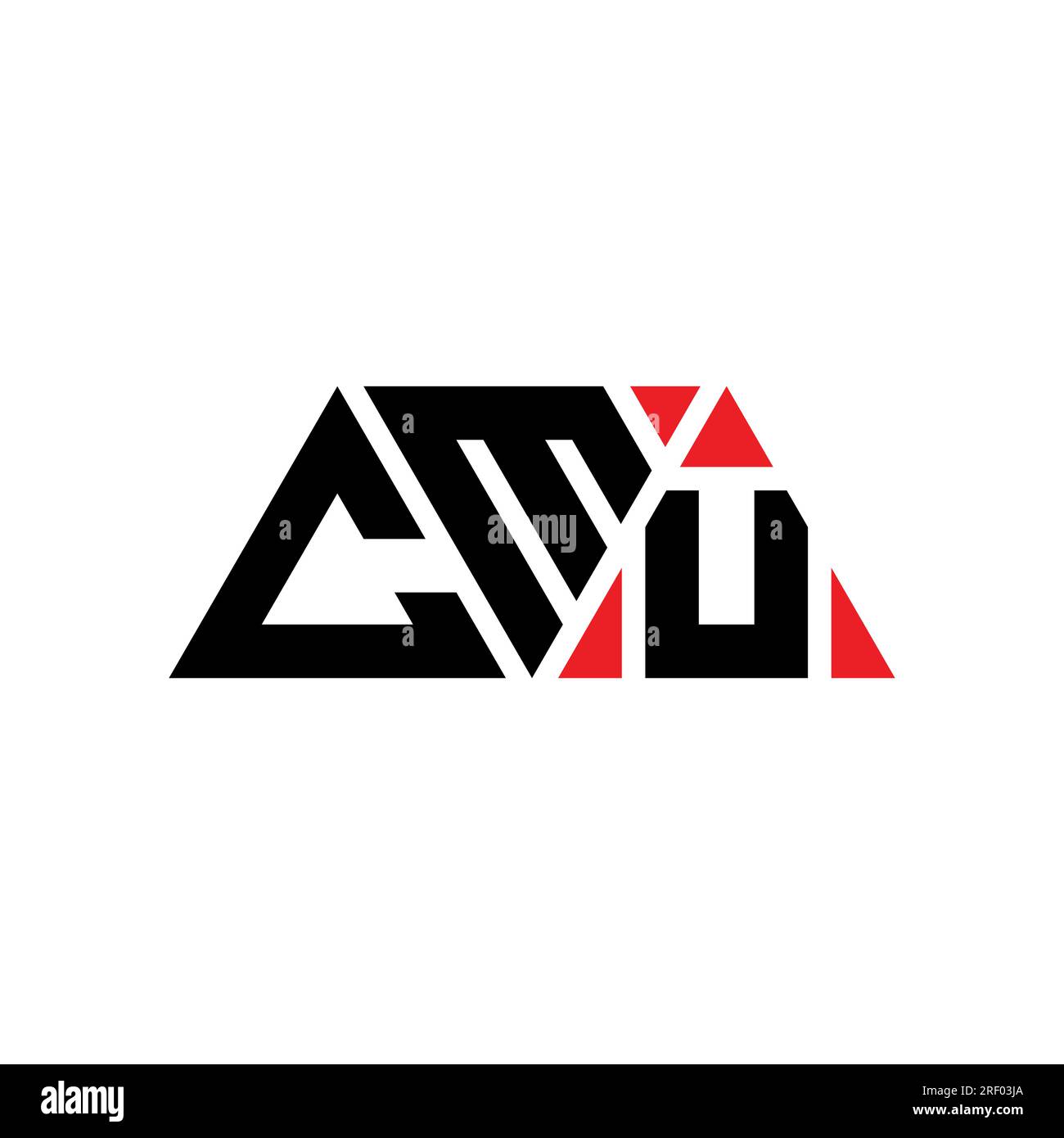 CMU triangle letter logo design with triangle shape. CMU triangle logo