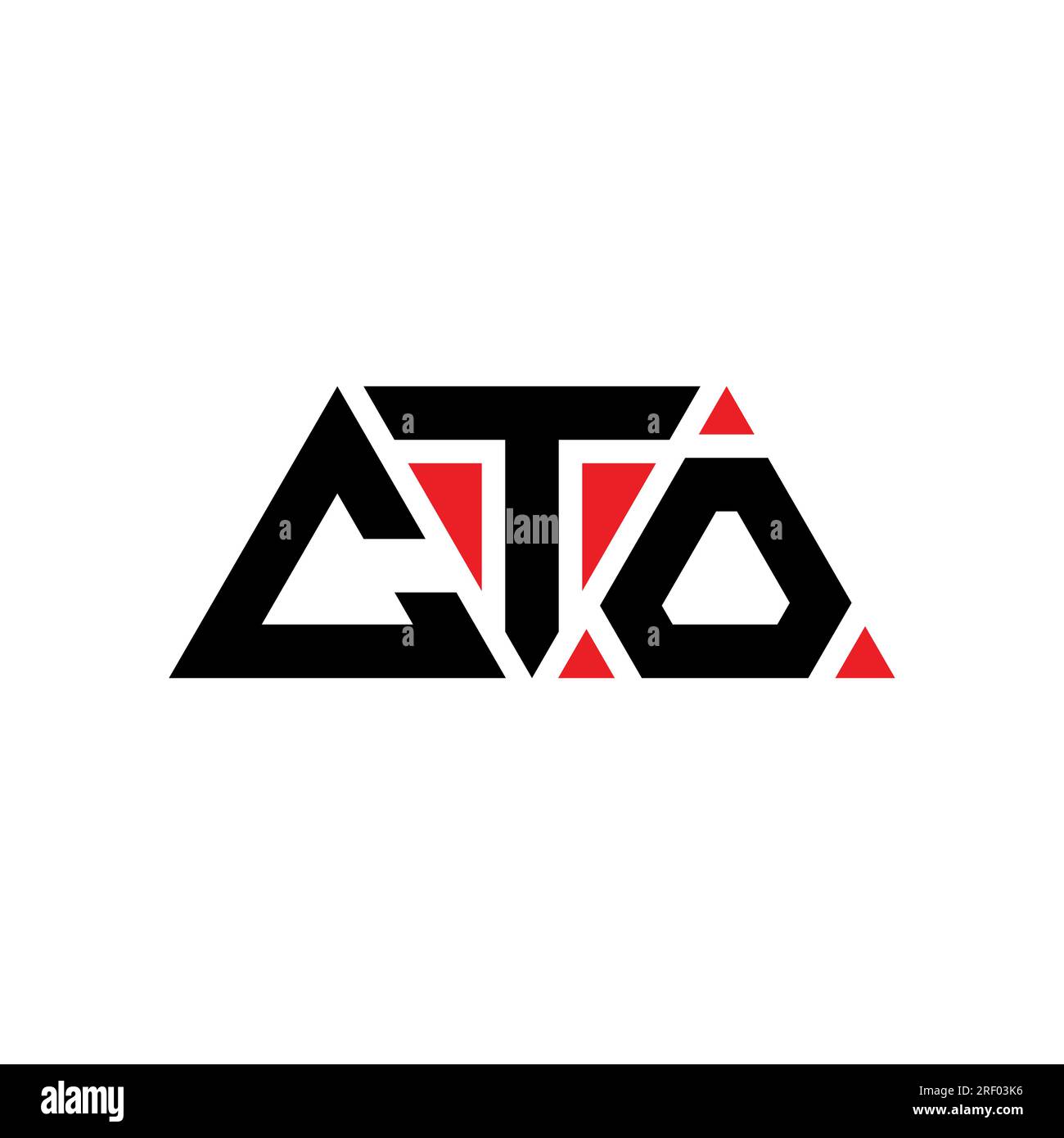 CTO triangle letter logo design with triangle shape. CTO triangle logo