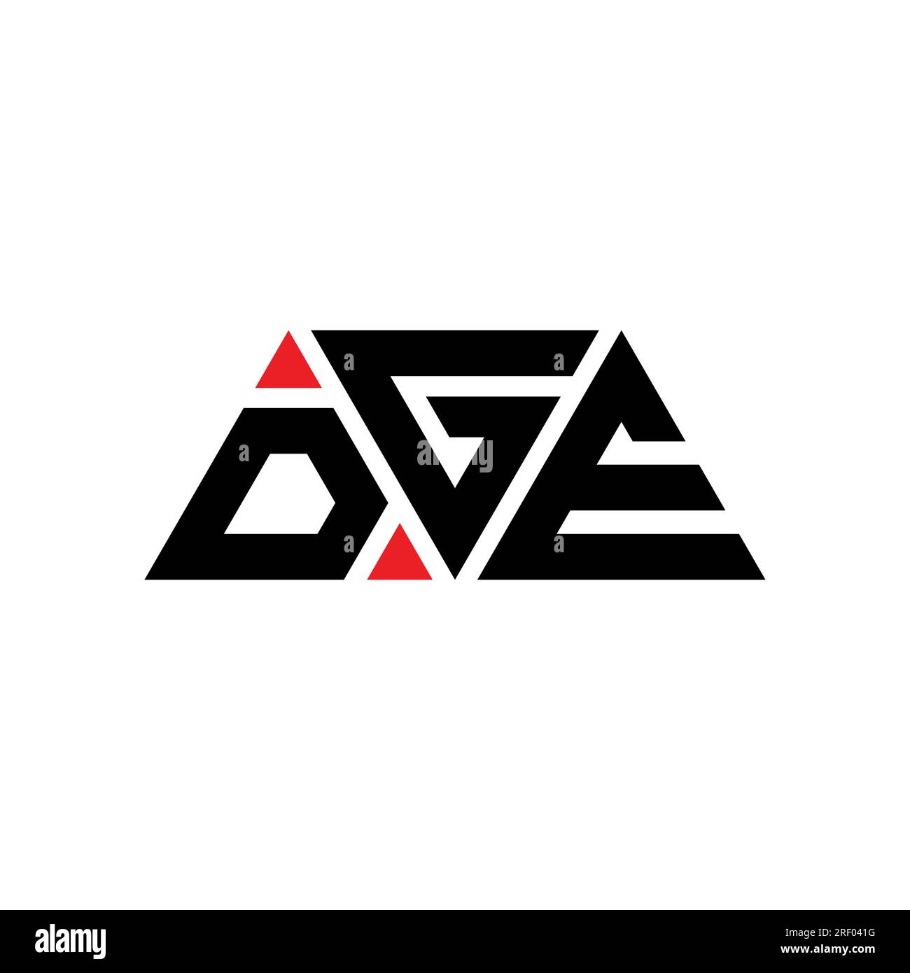 DGE triangle letter logo design with triangle shape. DGE triangle logo ...