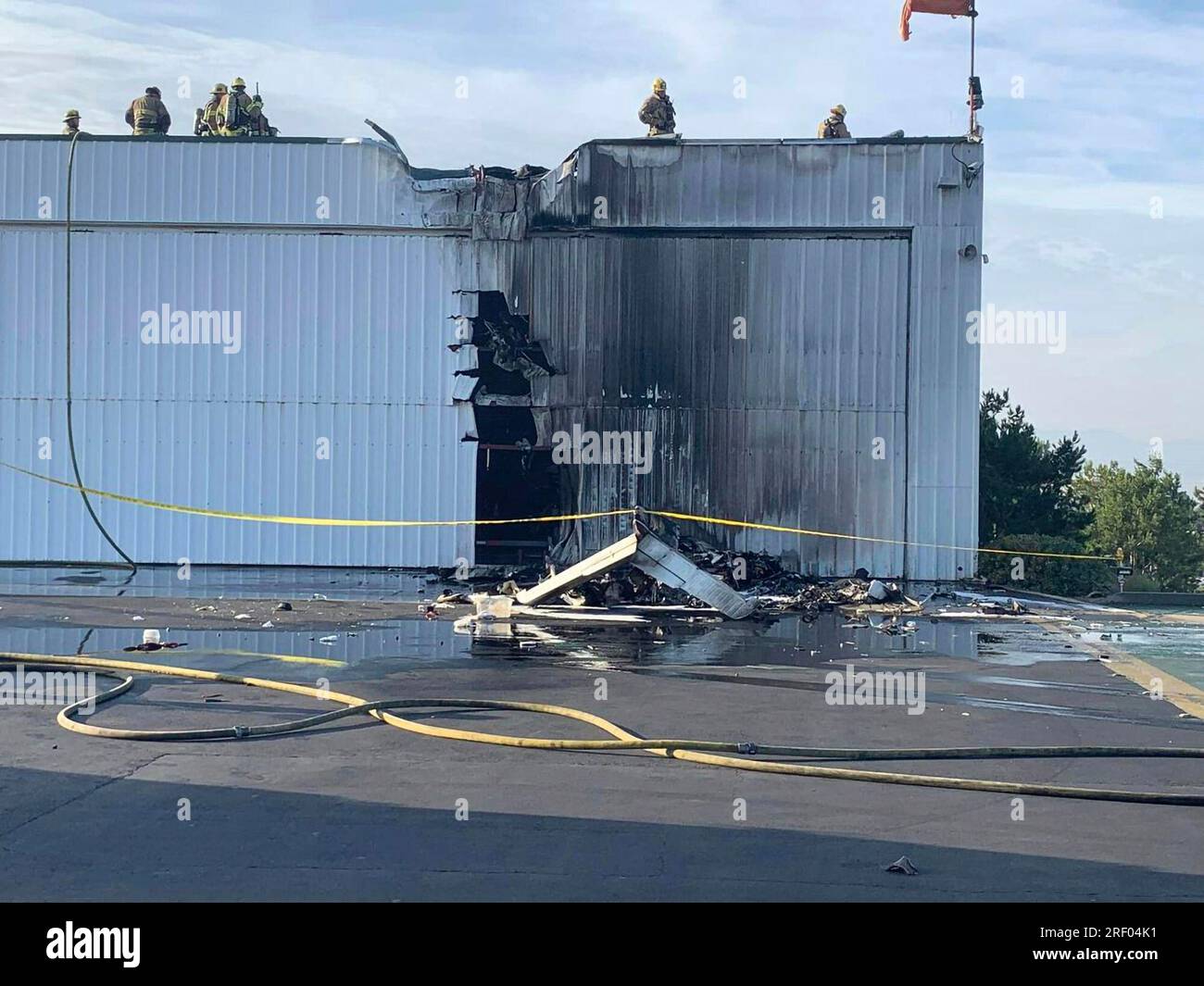 This photo provided by the San Bernardino County Fire Department shows