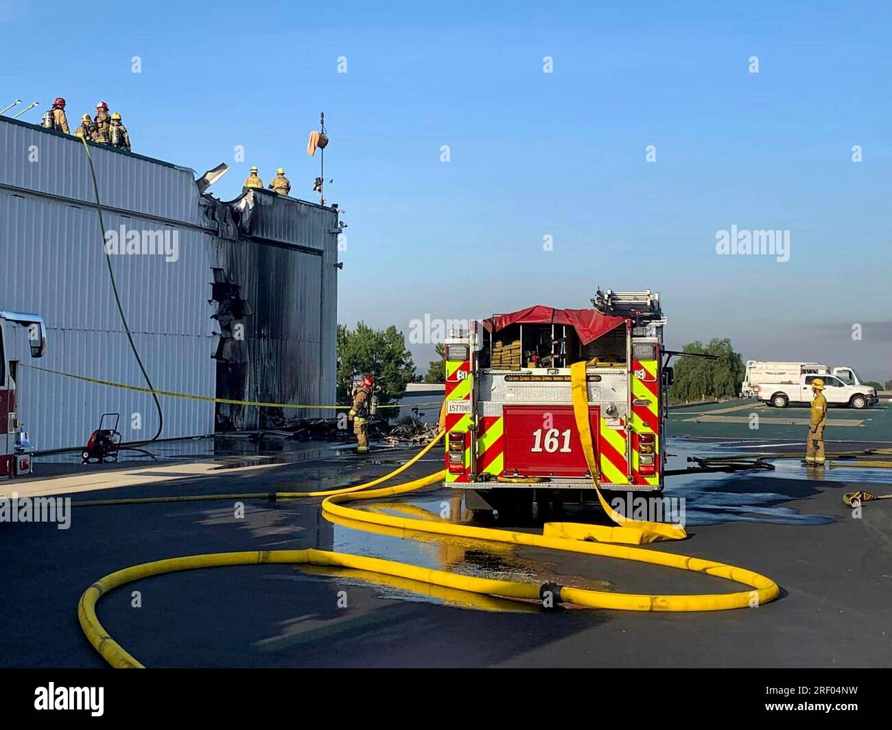 This photo provided by the San Bernardino County Fire Department shows