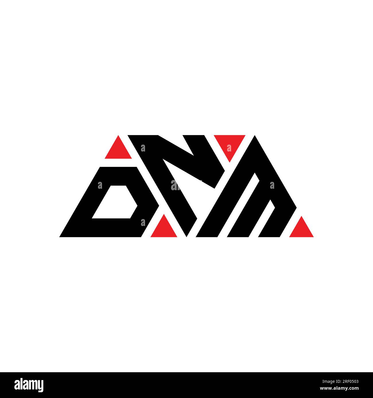 DNM triangle letter logo design with triangle shape. DNM triangle logo ...