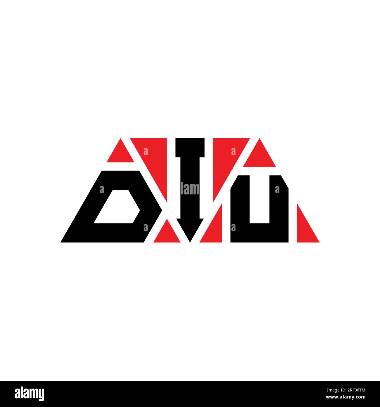 DIU triangle letter logo design with triangle shape. DIU triangle logo ...