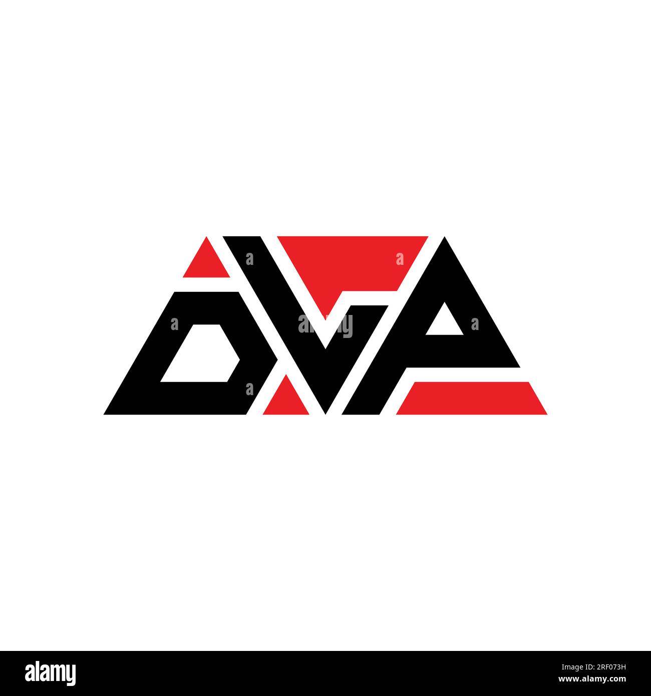 DLP triangle letter logo design with triangle shape. DLP triangle logo design monogram. DLP triangle vector logo template with red color. DLP triangul Stock Vector
