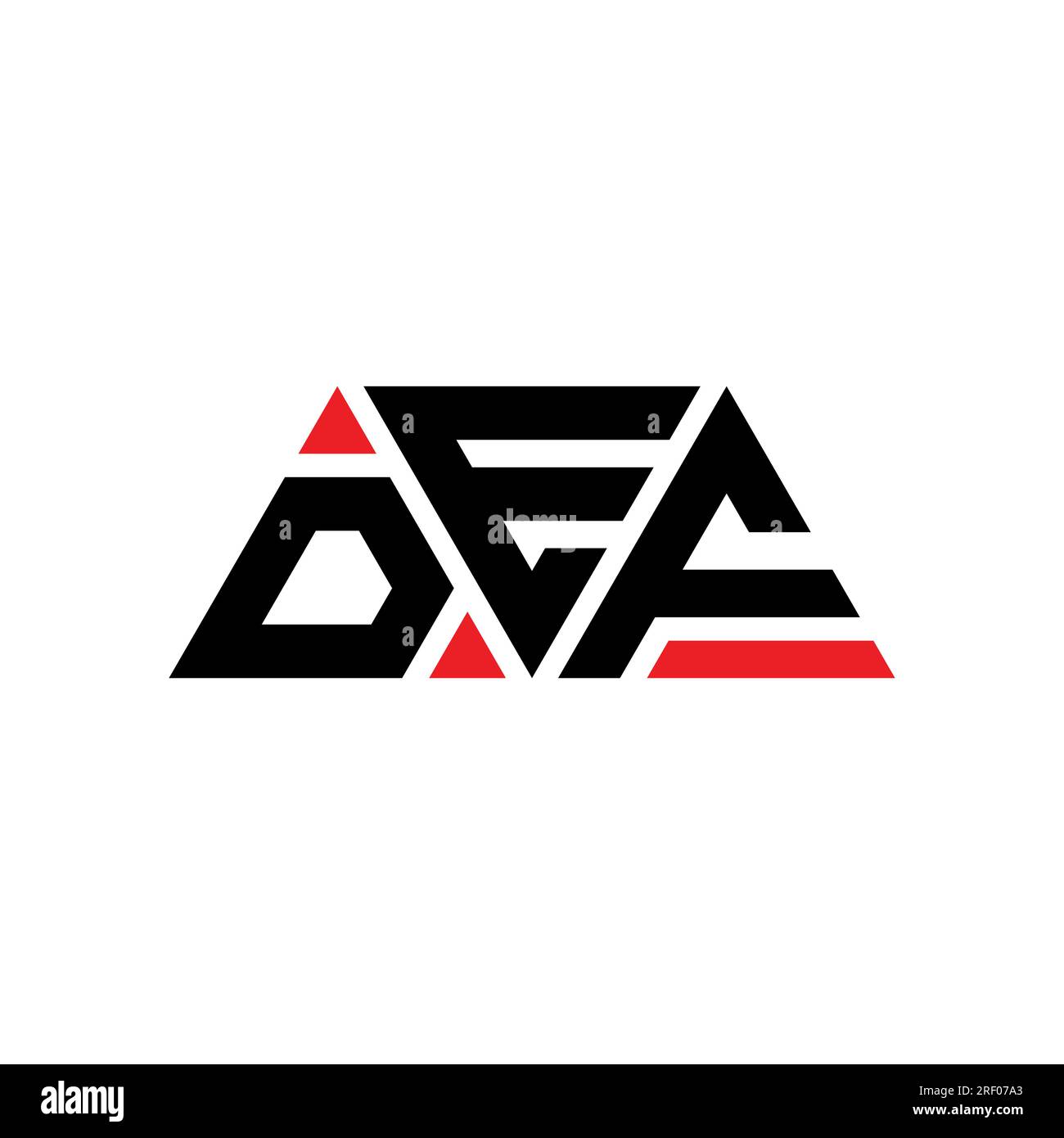 DEF triangle letter logo design with triangle shape. DEF triangle logo