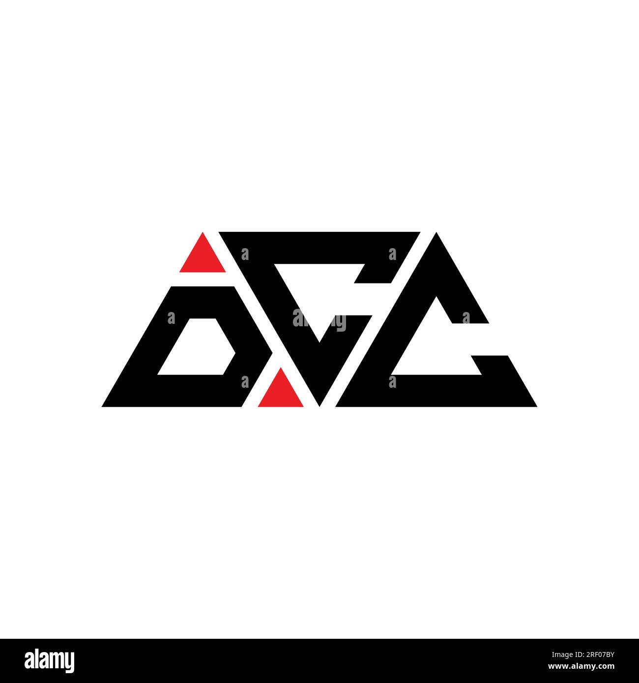 DCC triangle letter logo design with triangle shape. DCC triangle logo ...
