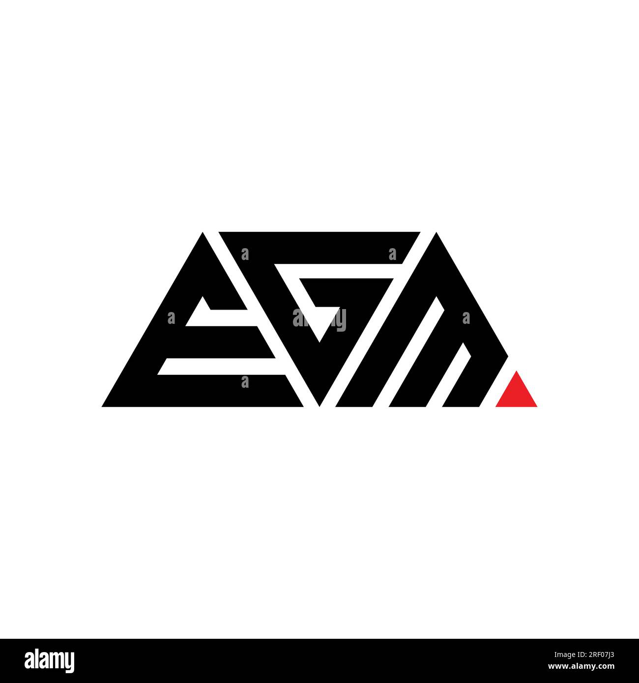EGM triangle letter logo design with triangle shape. EGM triangle logo