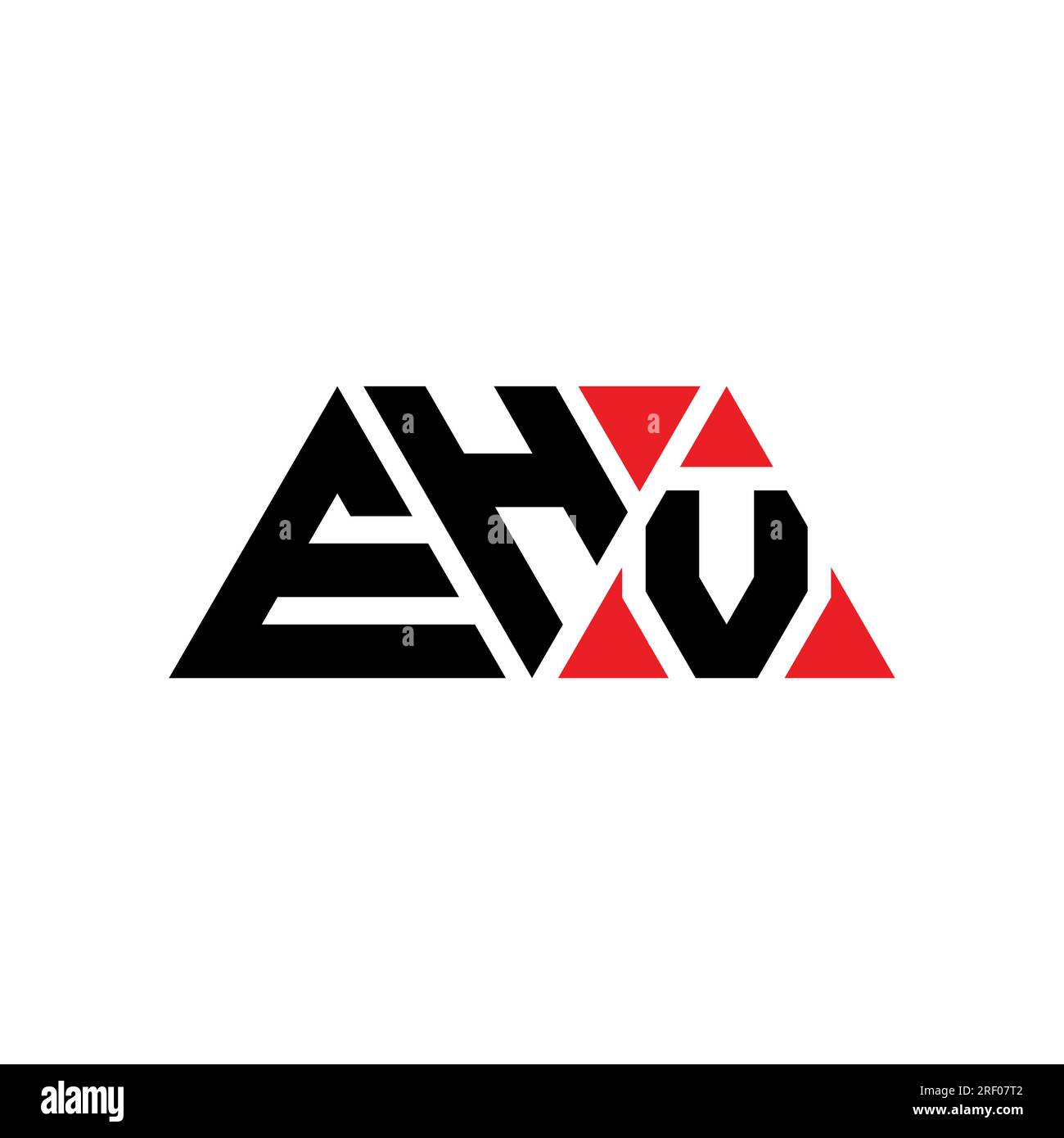 EHV triangle letter logo design with triangle shape. EHV triangle logo ...