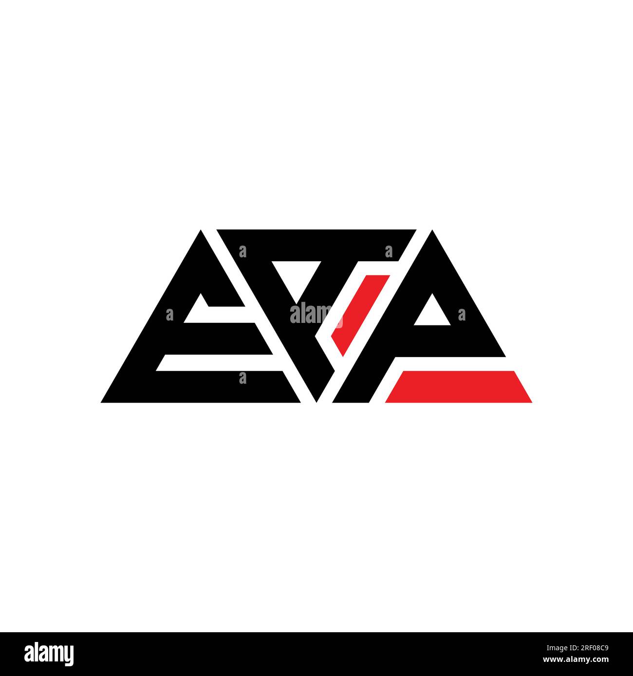 EAP triangle letter logo design with triangle shape. EAP triangle logo design monogram. EAP triangle vector logo template with red color. EAP triangul Stock Vector