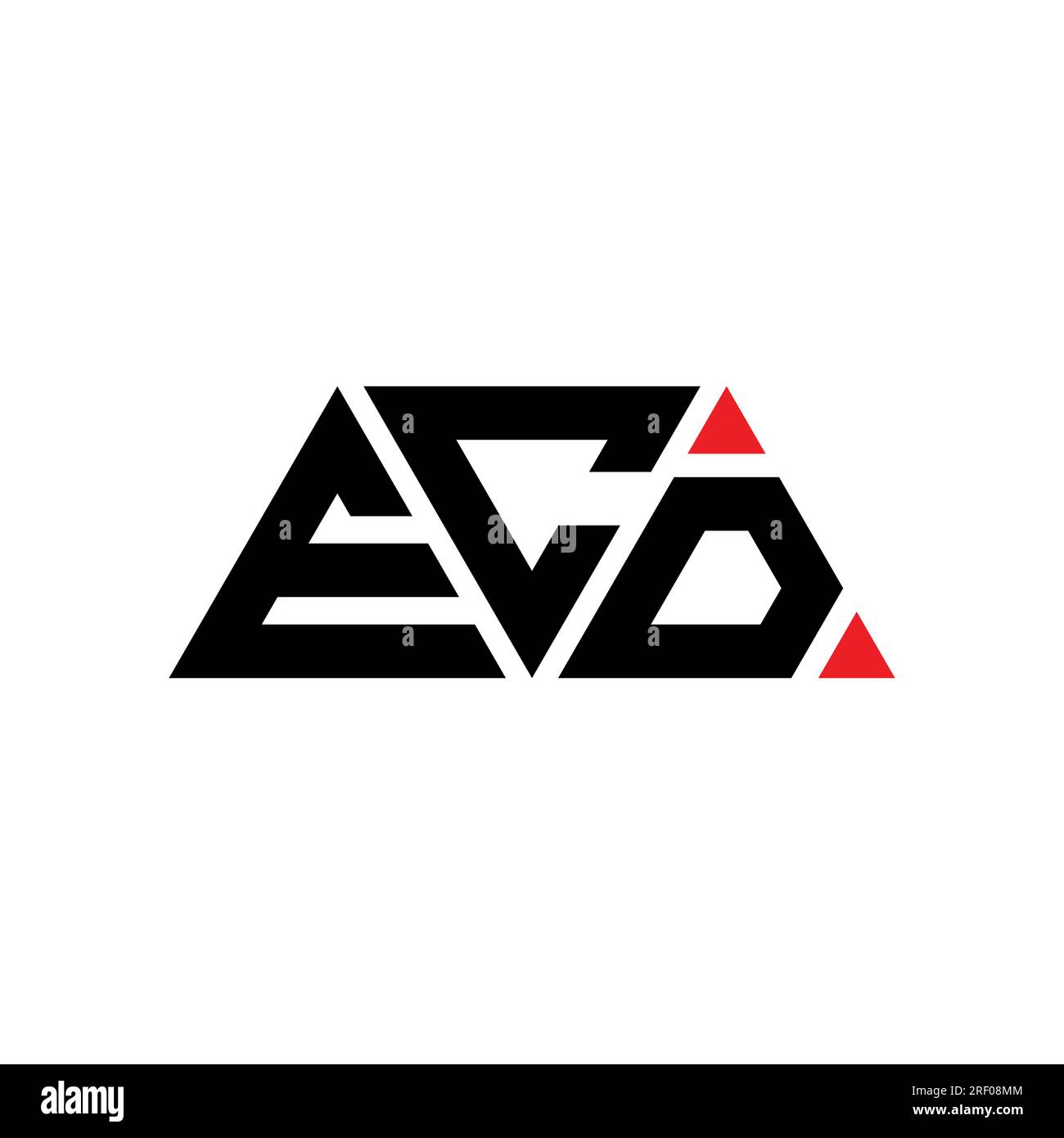 ECD triangle letter logo design with triangle shape. ECD triangle logo ...
