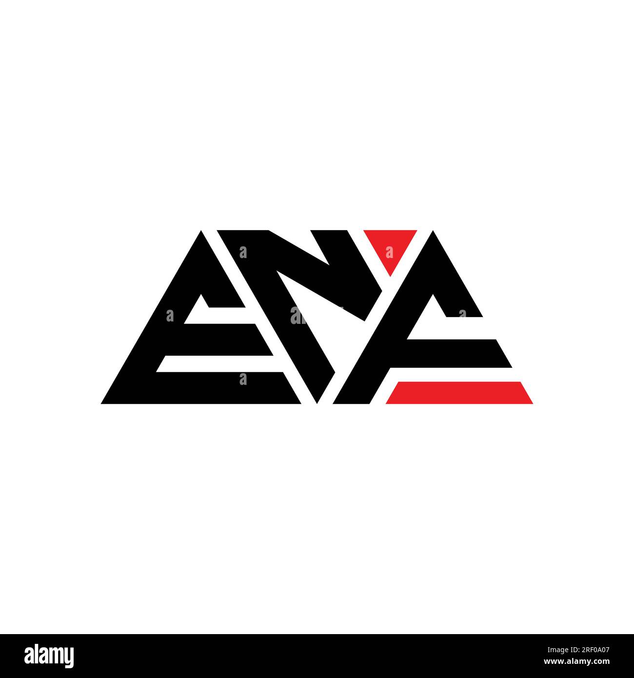 ENF triangle letter logo design with triangle shape. ENF triangle logo