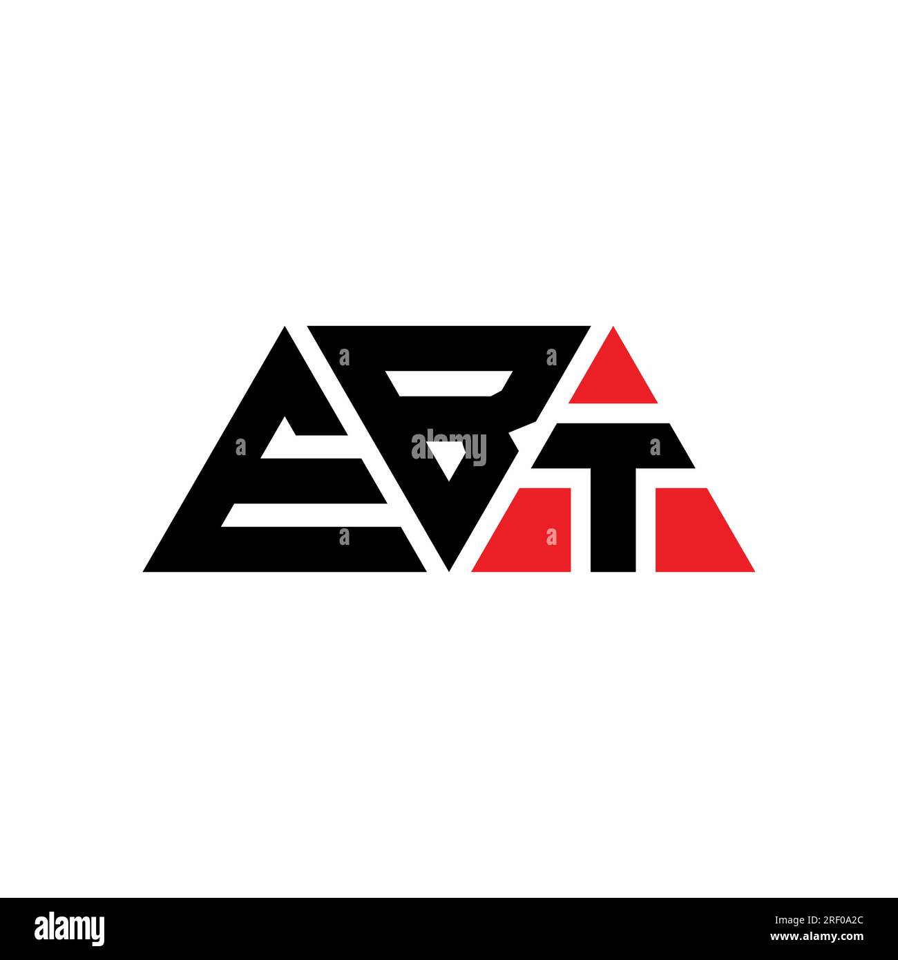 EBT triangle letter logo design with triangle shape. EBT triangle logo