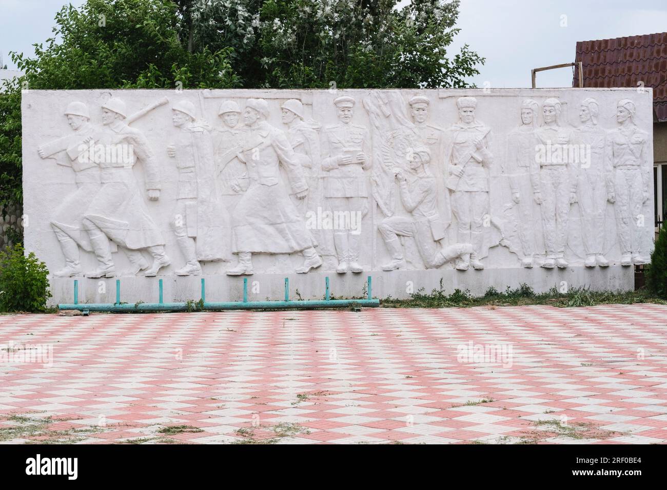 Kazakhstan, Bayseit. World War II Memorial ('The Great Patriotic War'). Stock Photo
