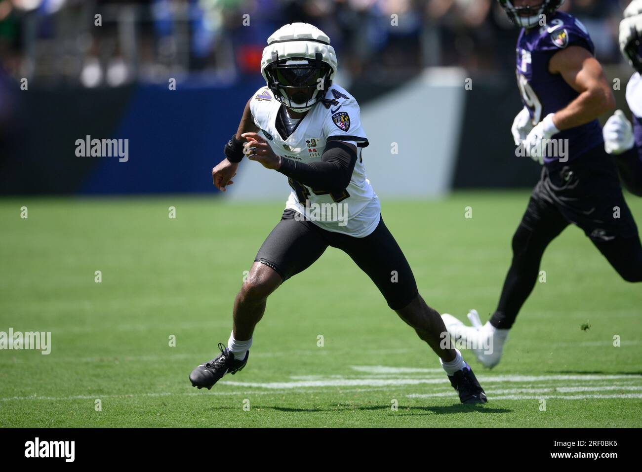 Baltimore Ravens cornerback Marlon Humphrey (44) warms up before an NFL  football game against the Kansas City Chiefs, Monday, Sept. 28, 2020, in  Baltimore. (AP Photo/Nick Wass Stock Photo - Alamy